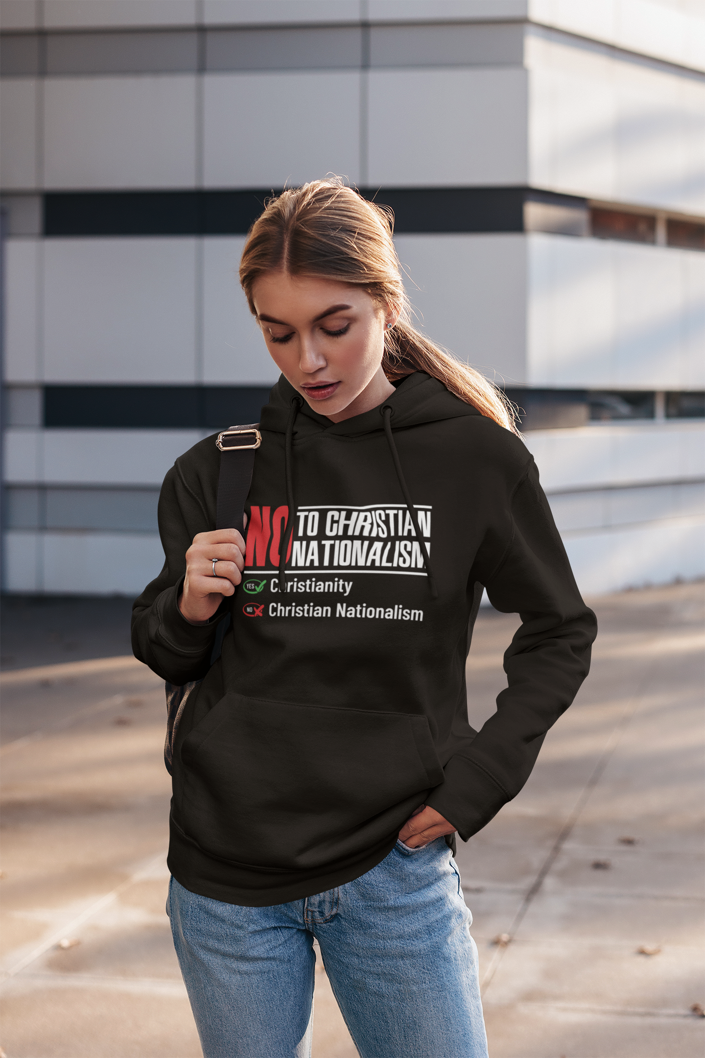 No to Christian Nationalism Hoodie  product thumbnail image