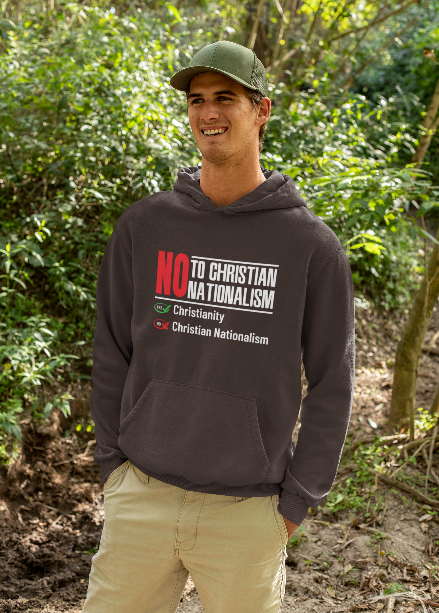 No to Christian Nationalism Hoodie  product thumbnail image