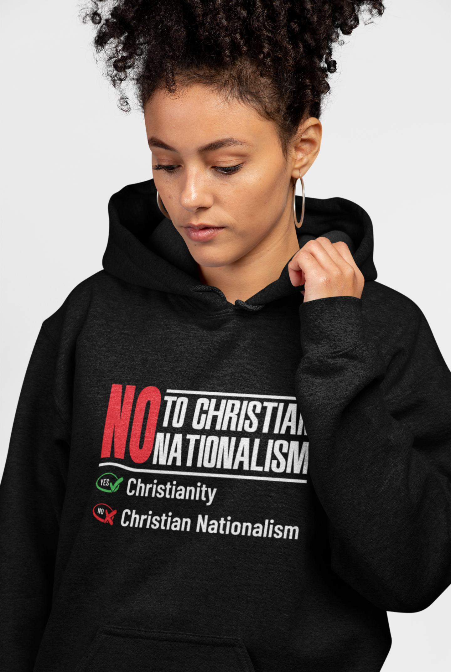 No to Christian Nationalism Hoodie  product thumbnail image