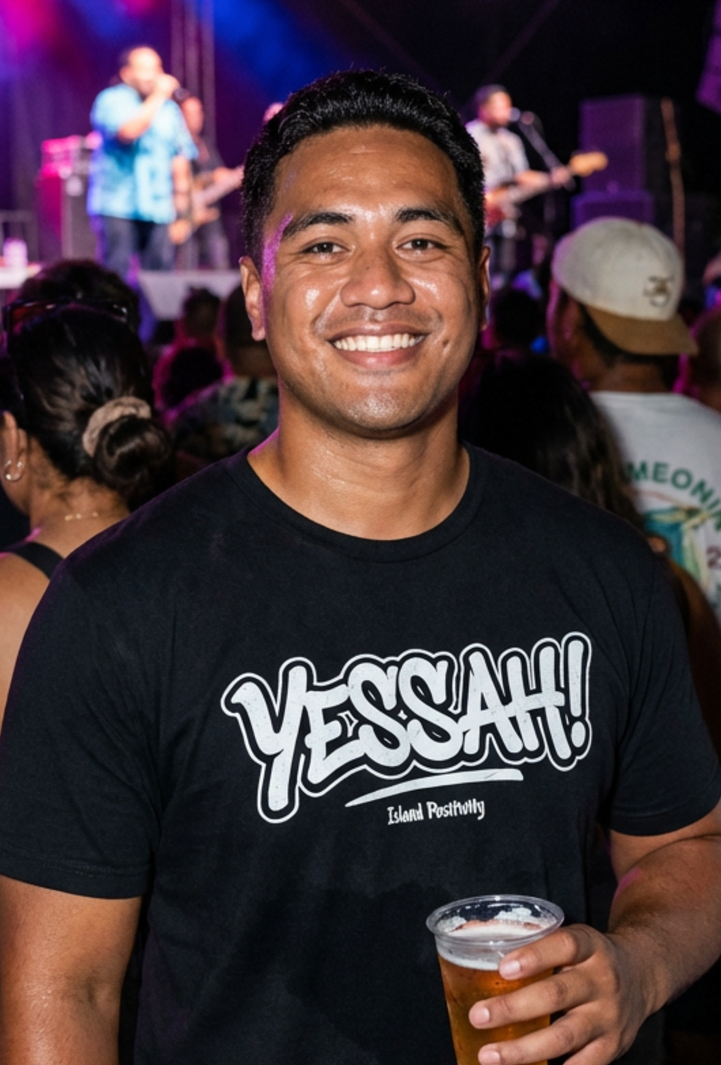 Yessah! Black Hawaii Pidgin Positive Vibes Unisex Tee product thumbnail image Yessah! Black Hawaii Pidgin Positive Vibes Unisex Tee product thumbnail image