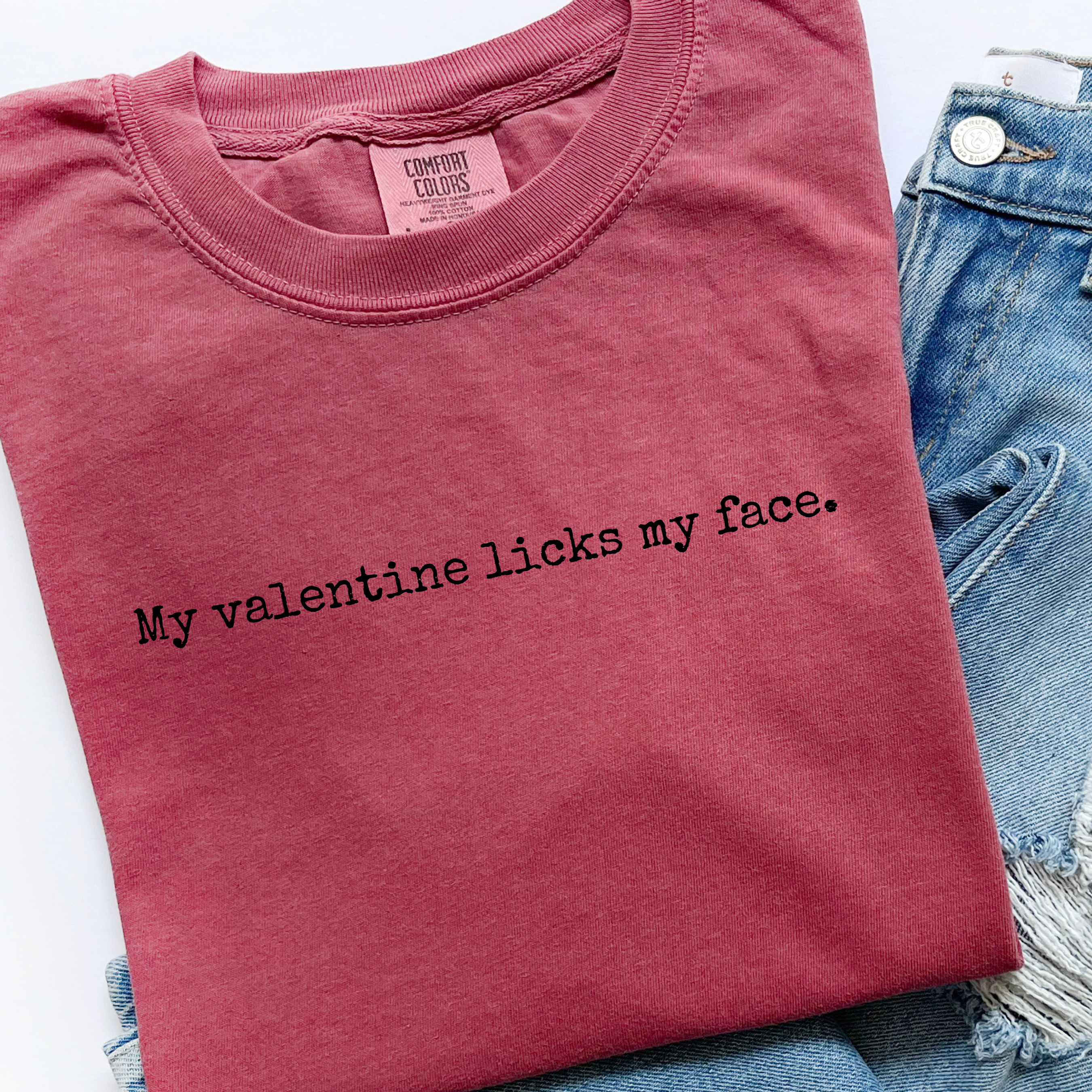 Pet Lover Valentine Shirt Comfort Colors My Valentine Licks My Face Funny Dog Lover Tee Cute Valentines Day Shirt product thumbnail image Pet Lover Valentine Shirt Comfort Colors My Valentine Licks My Face Funny Dog Lover Tee Cute Valentines Day Shirt product thumbnail image