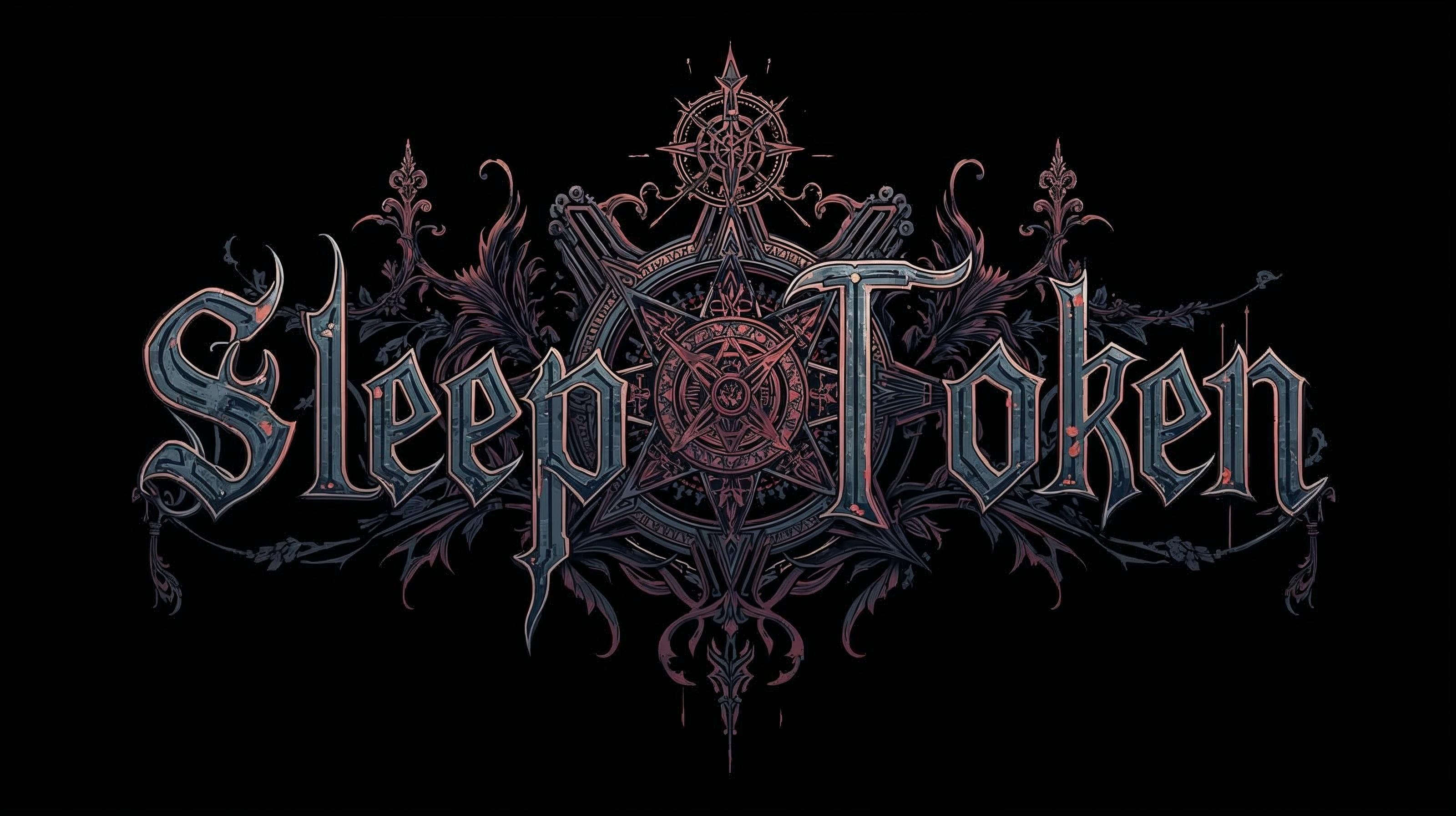 Tough Cases —Vintage Gothic “Sleep Token” Black Protective Phone Case product thumbnail image