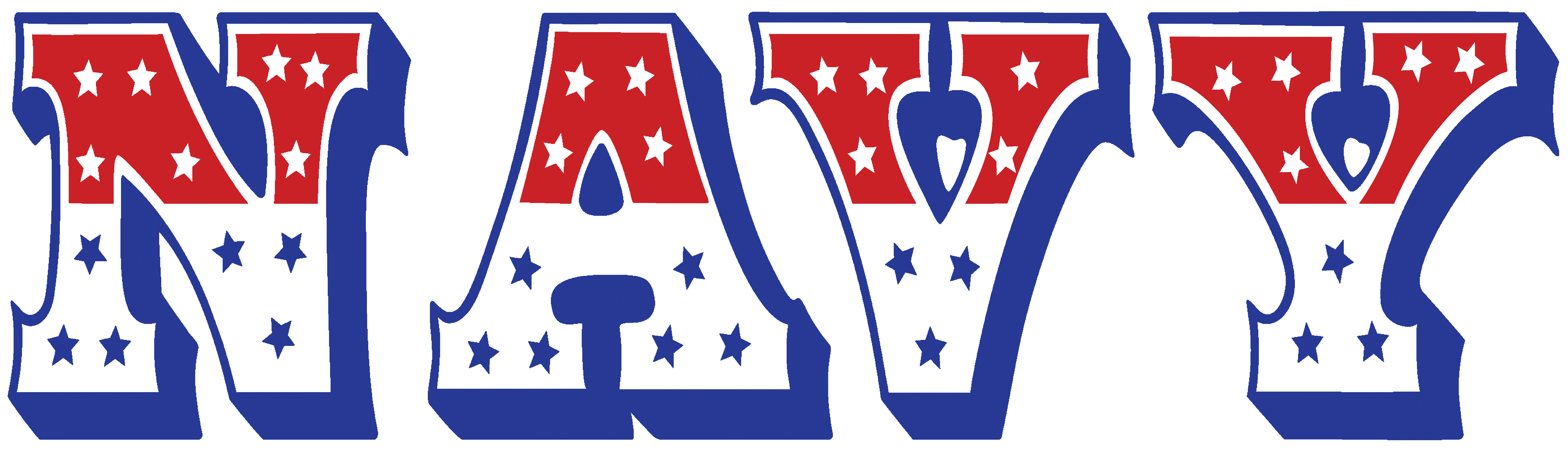 15oz NAVY Patriotic Ceramic Mug — Red, White &amp; Blue Star Lettering (this item qualifies for FREE SHIPPING) product thumbnail image