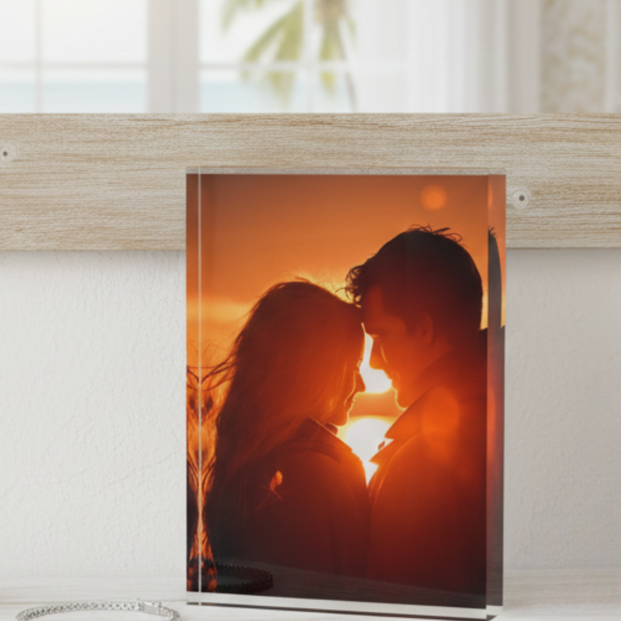 Custom 3D Acrylic Photo Block, Personalized Valentines Day Gift for Couples, Anniversary Keepsake, Wedding or Bridal Shower Gift