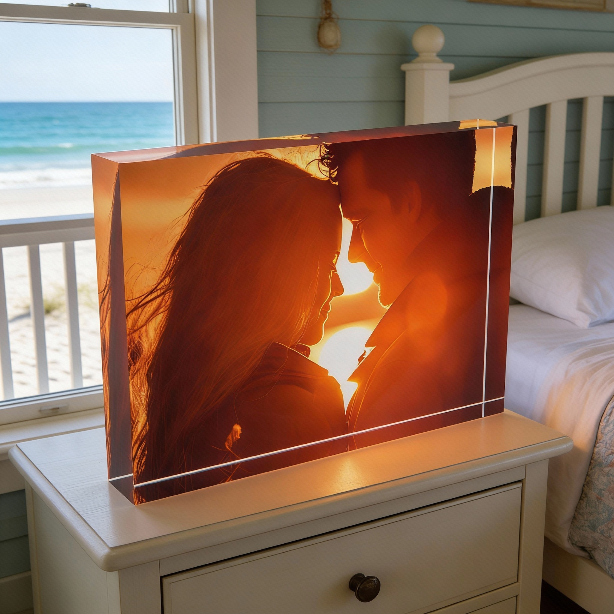 Custom 3D Acrylic Photo Block, Personalized Valentines Day Gift for Couples, Anniversary Keepsake, Wedding or Bridal Shower Gift product thumbnail image