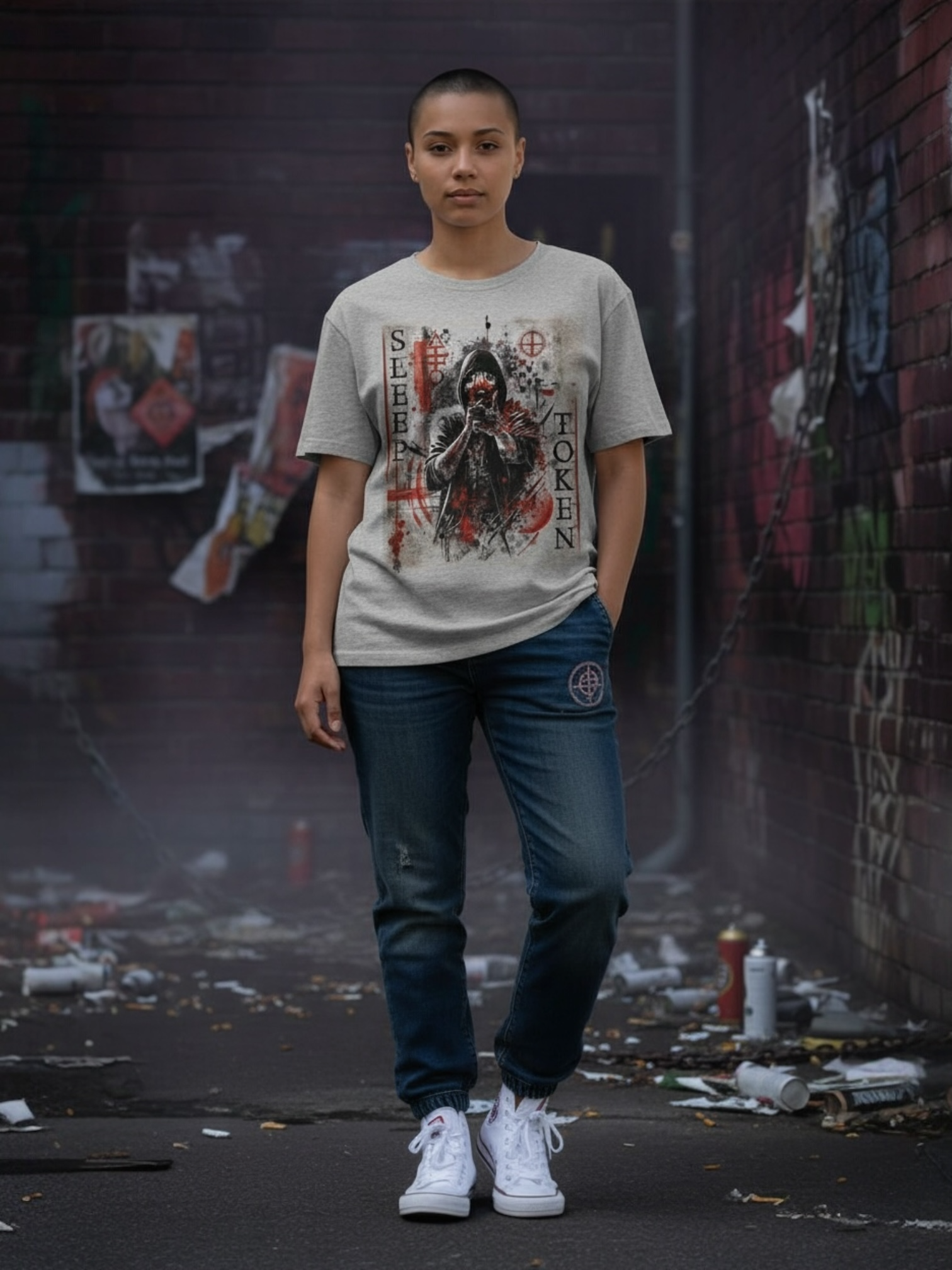 Vessel Sleep Token Graphic Tee – Dark Ritual Art Shirt, Vintage Trash Polka Tee — Dark Art Band T-Shirt product thumbnail image Vessel Sleep Token Graphic Tee – Dark Ritual Art Shirt, Vintage Trash Polka Tee — Dark Art Band T-Shirt product thumbnail image