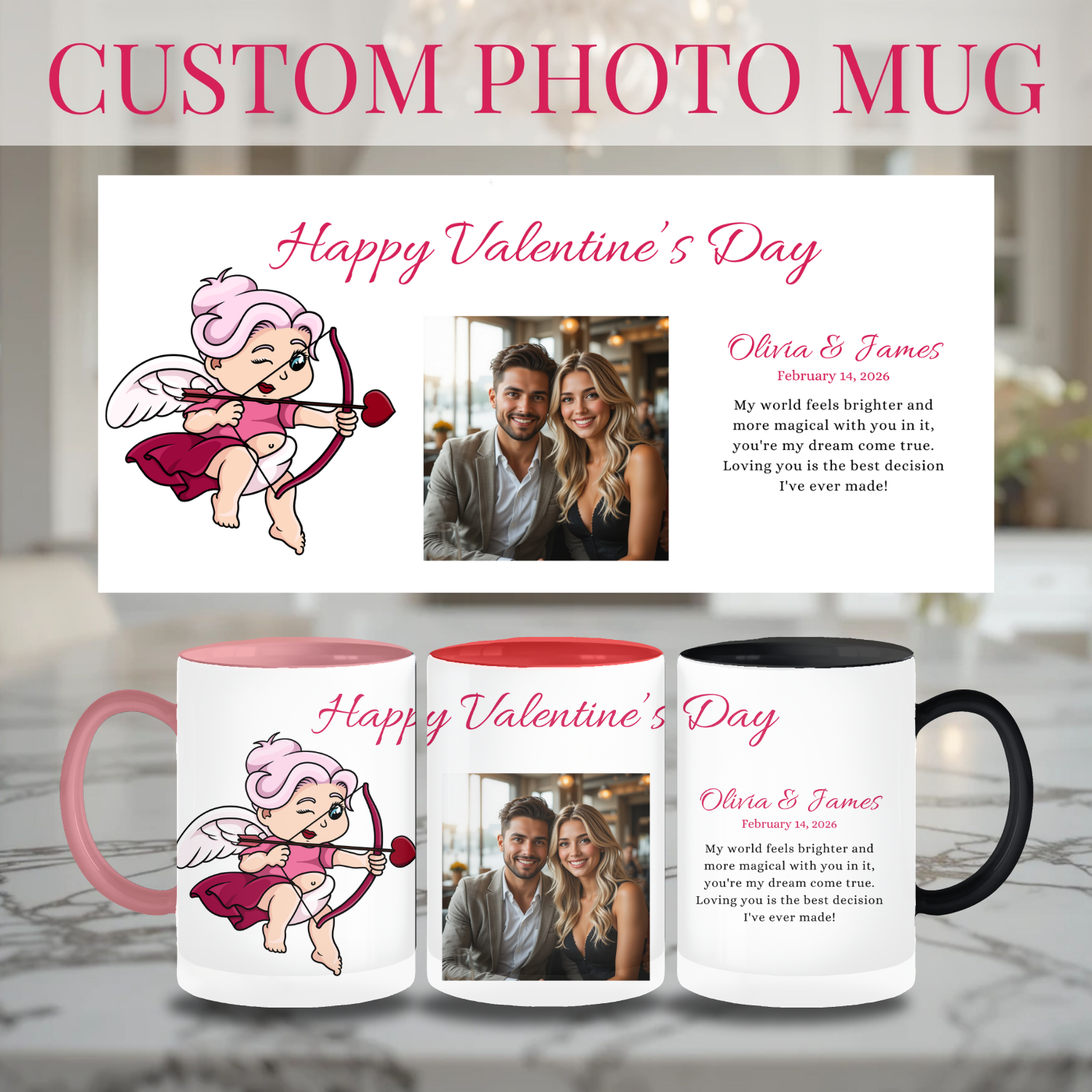 Personalized Couple Gift | Custom Photo Mug for Couple | Custom Valentine's Day Gift and Anniversary Keepsake product thumbnail image Personalized Couple Gift | Custom Photo Mug for Couple | Custom Valentine's Day Gift and Anniversary Keepsake product thumbnail image