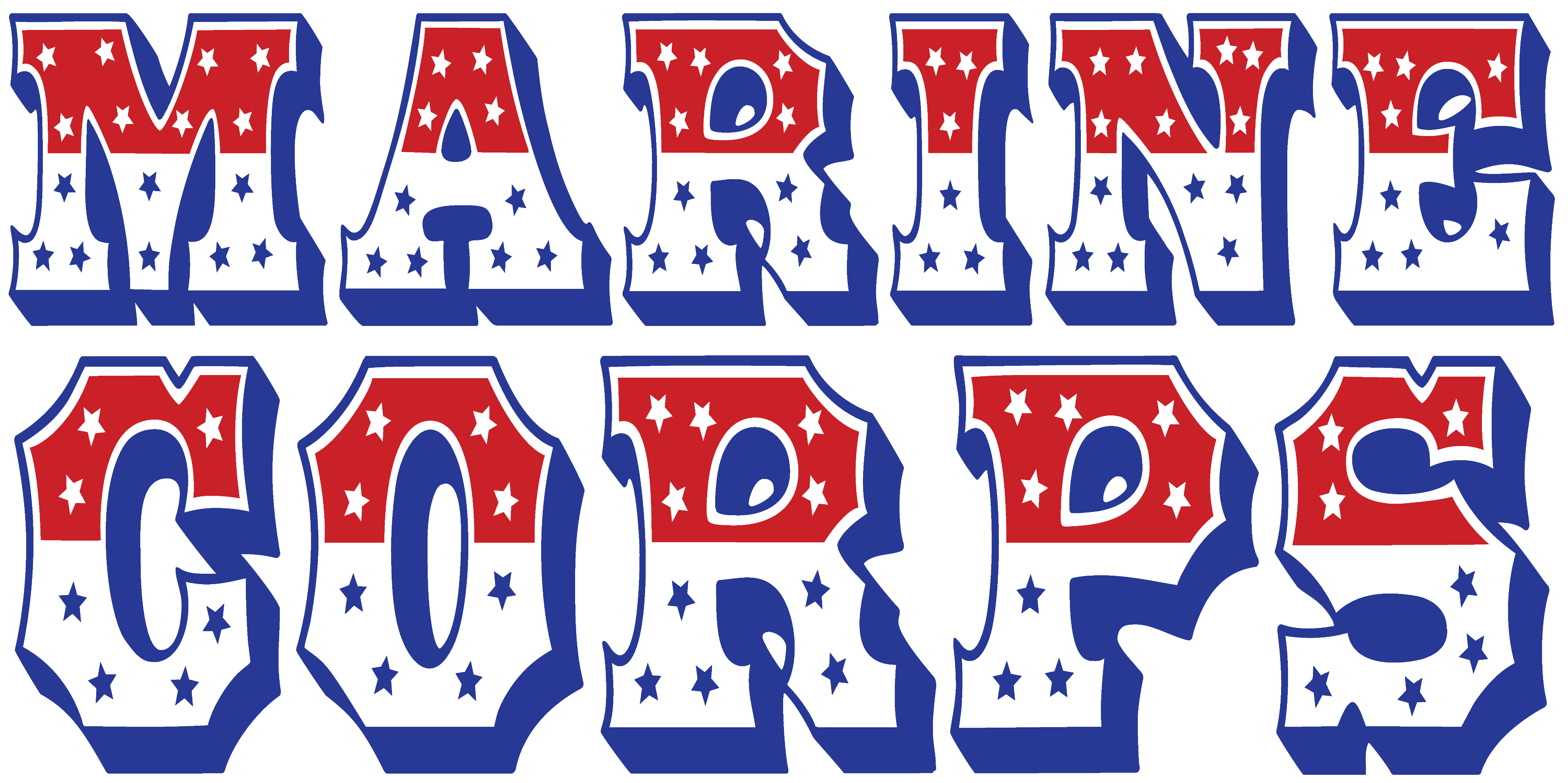 15oz United States MARINE CORPS Patriotic Ceramic Mug — Red, White &amp; Blue Star Lettering (this item qualifies for FREE SHIPPING) product thumbnail image