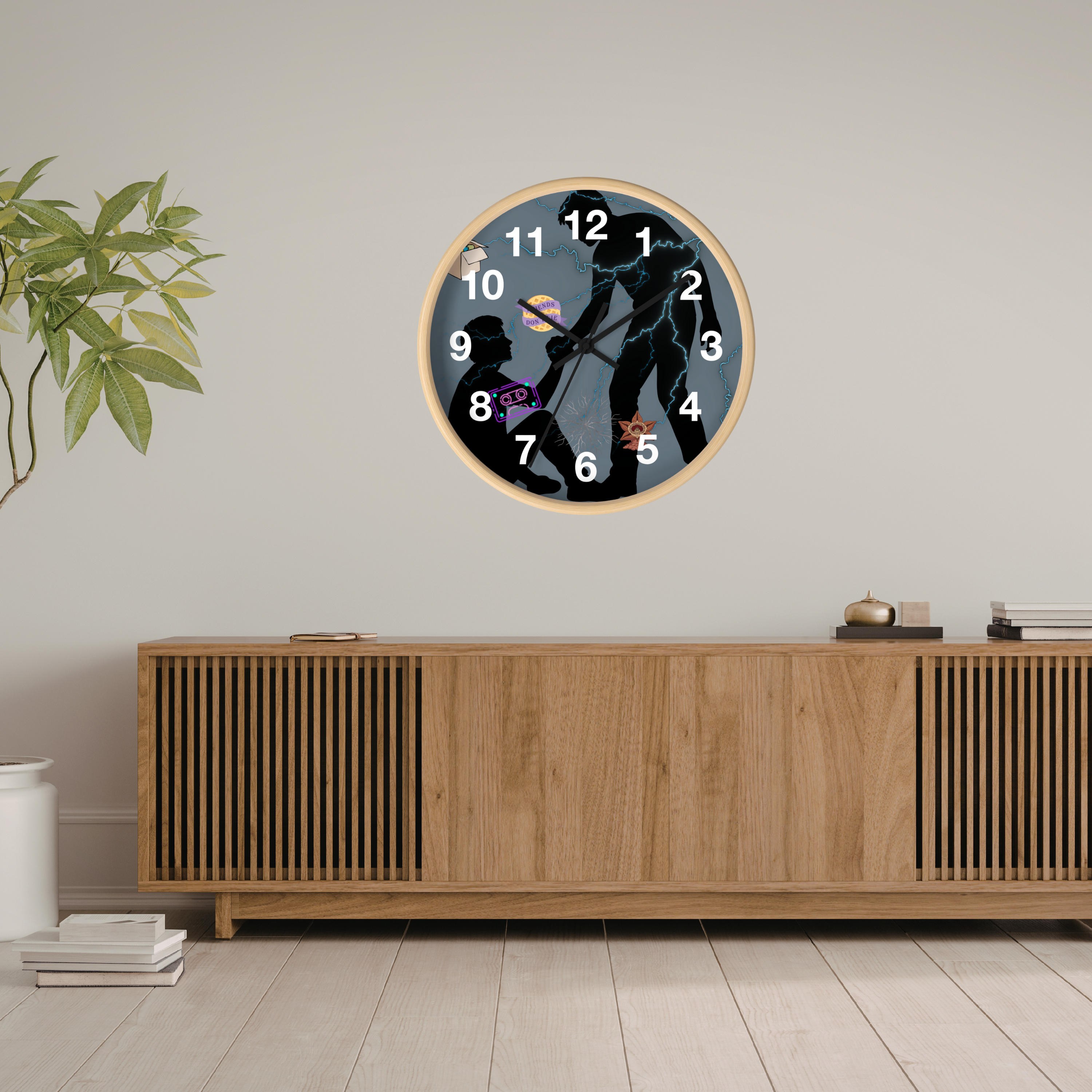 Stranger Things Wall Clock – Will & Mike Upside Down Neon Retro Horror Decor product thumbnail image Stranger Things Wall Clock – Will & Mike Upside Down Neon Retro Horror Decor product thumbnail image