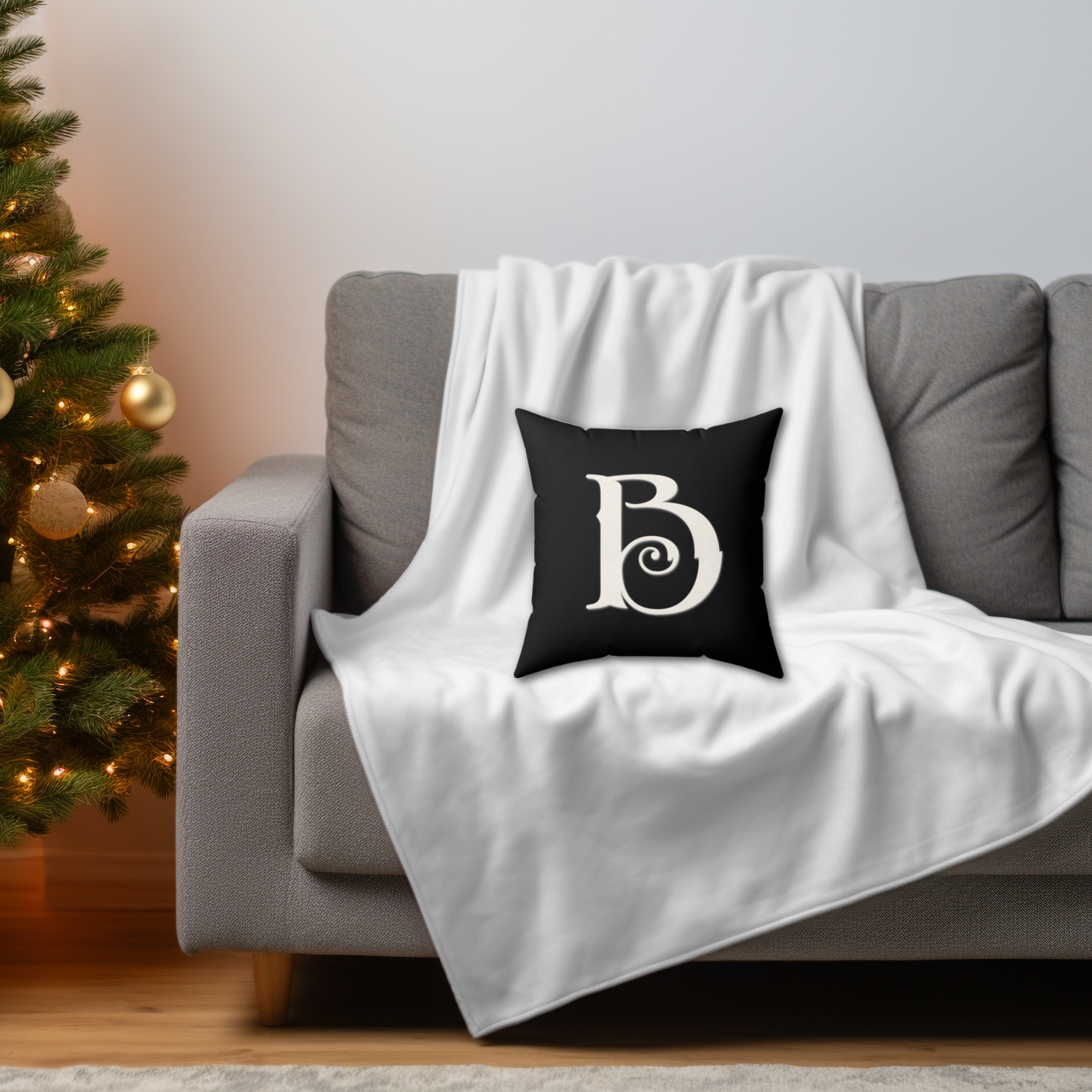 Faux Suede Black Decorative Pillow Monogram Old English B Letter product thumbnail image Faux Suede Black Decorative Pillow Monogram Old English B Letter product thumbnail image