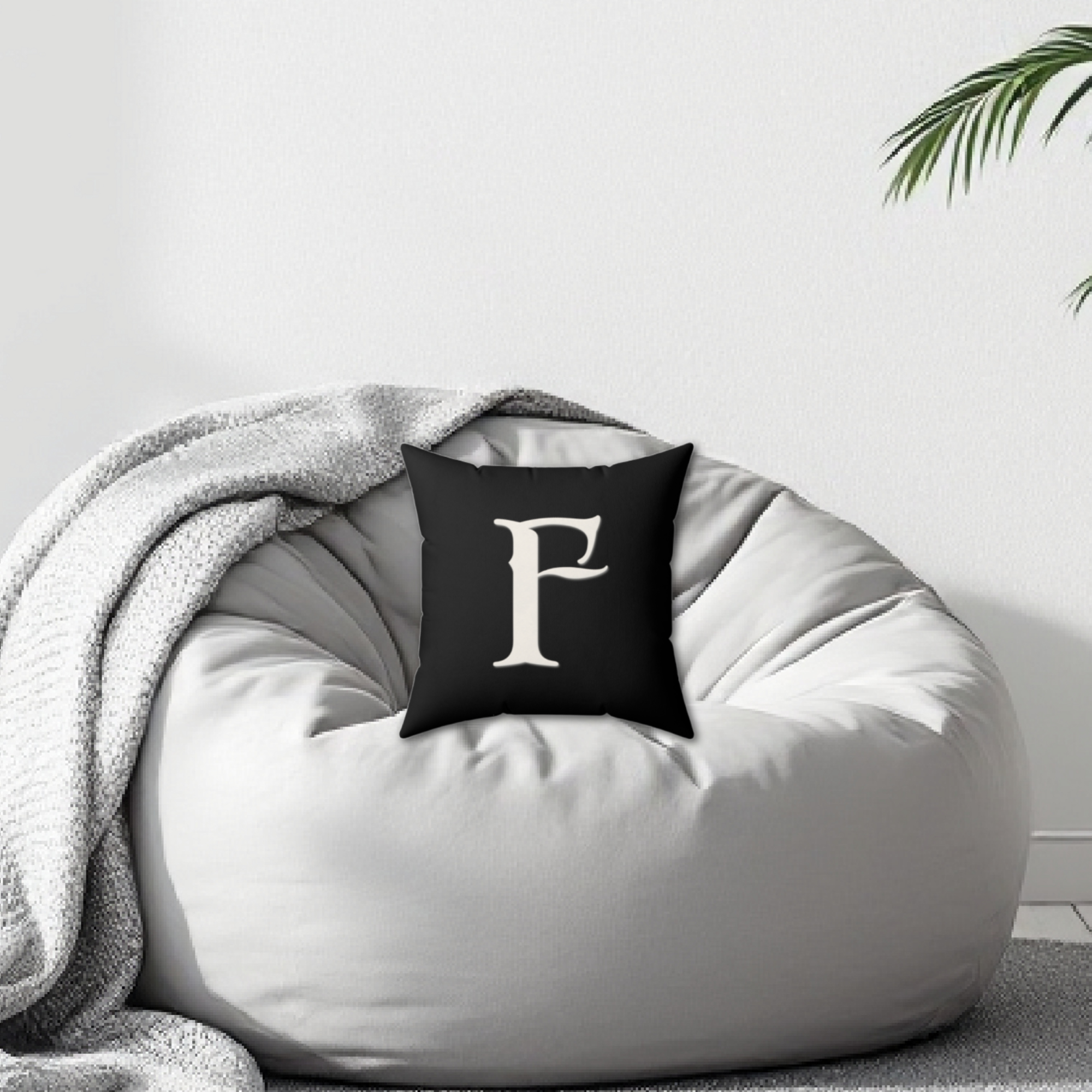 Faux Suede Square Old English Monogram F product thumbnail image Faux Suede Square Old English Monogram F product thumbnail image