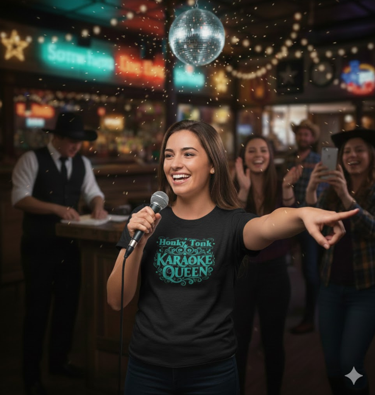 Karaoke Queen T-Shirt — Honky Tonk Vintage Country Music Tee