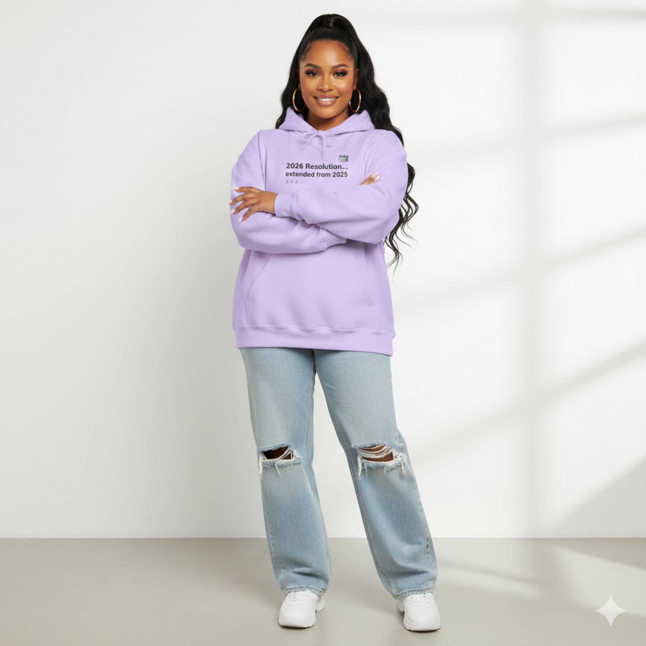 2026 Resolution Hoodie — “extended from 2025” Minimalist Funny New Year Sweatshirt product thumbnail image