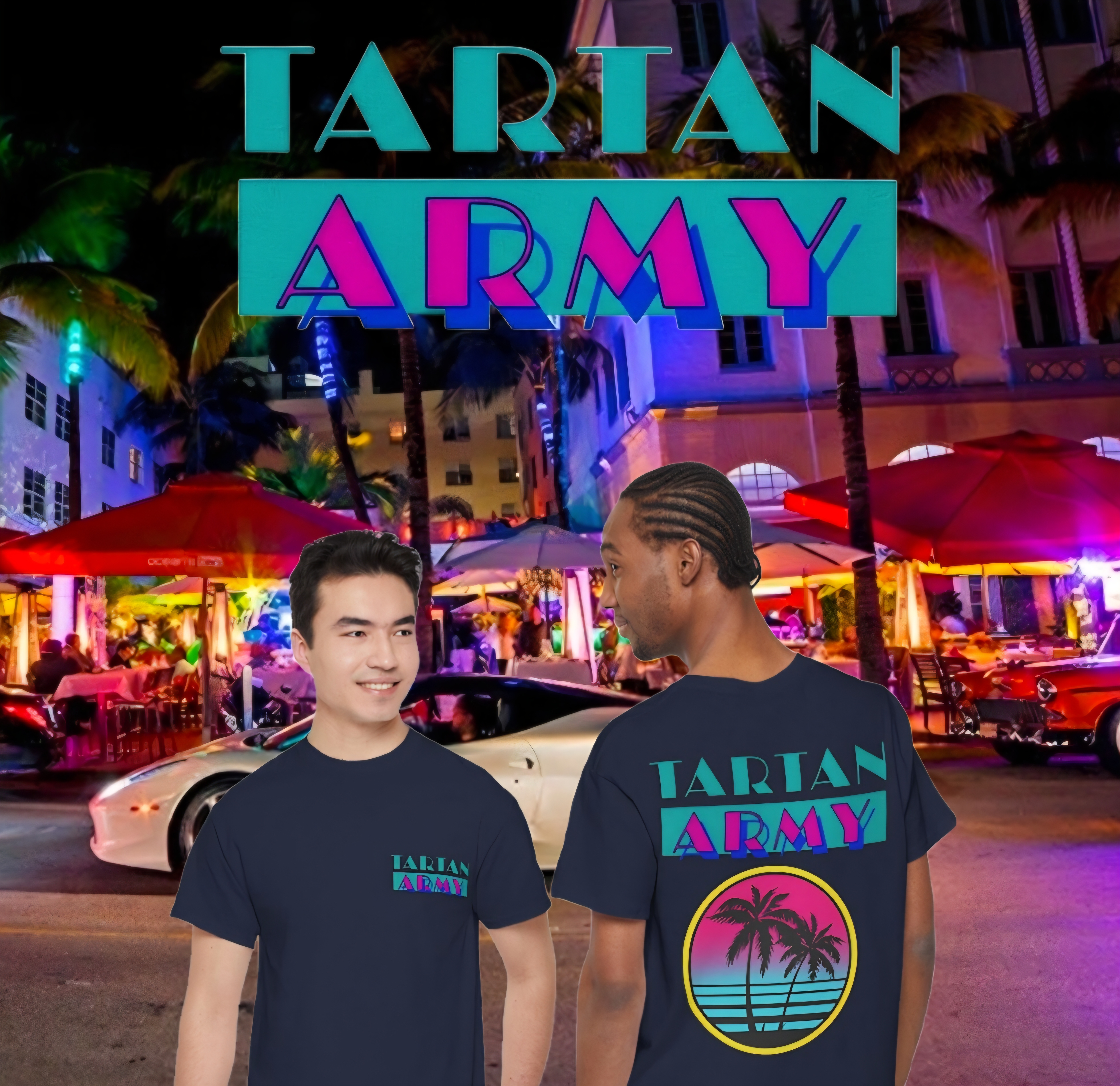 Miami Vice x Tartan Army Scotland World Cup T-Shirt — Beach &amp; Pub Style