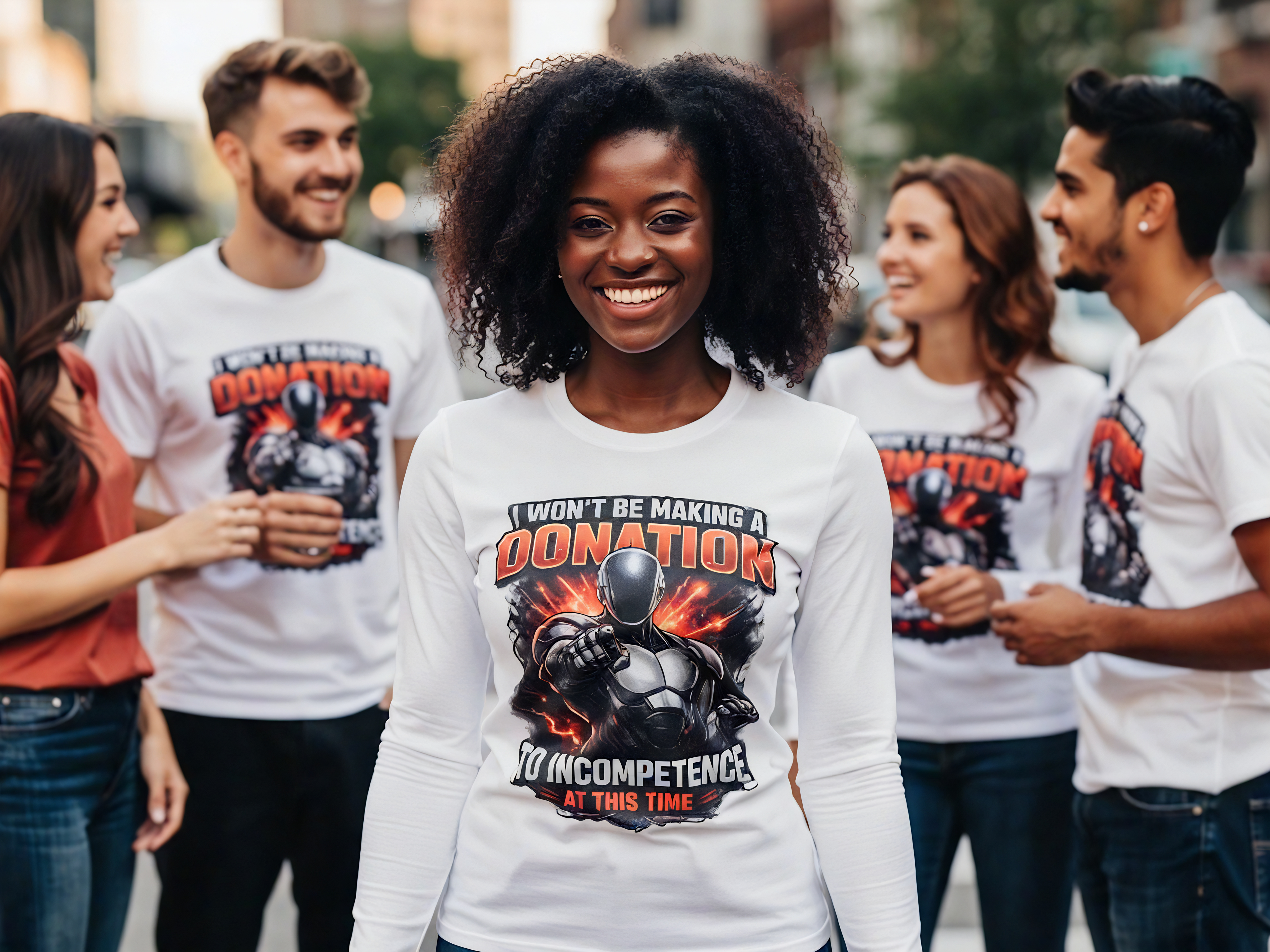 AI Wallet Lock: Incompetence Detected! Long Sleeve Tee