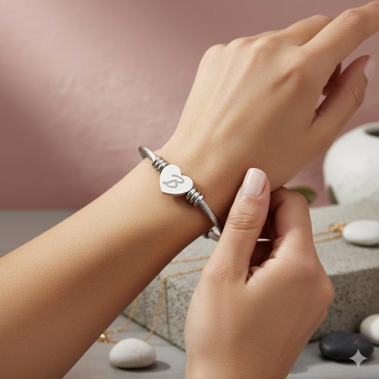 Engraved Heart Cuff Bracelet Engraved Heart Cuff Bracelet