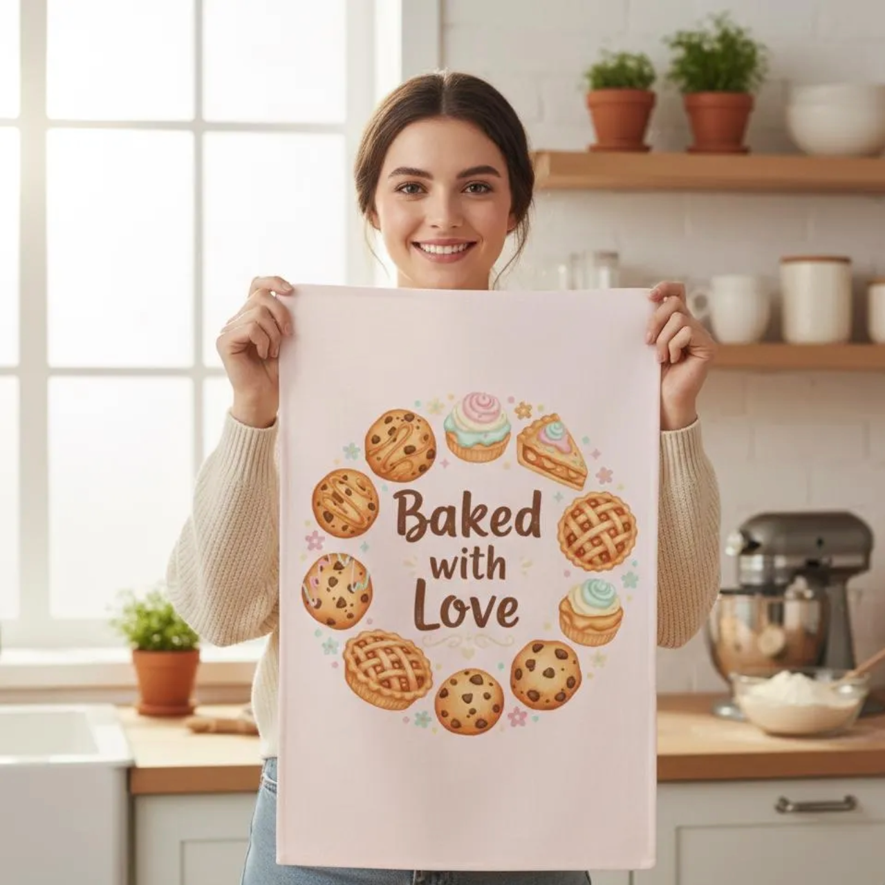 Baked With Love Tea Towel