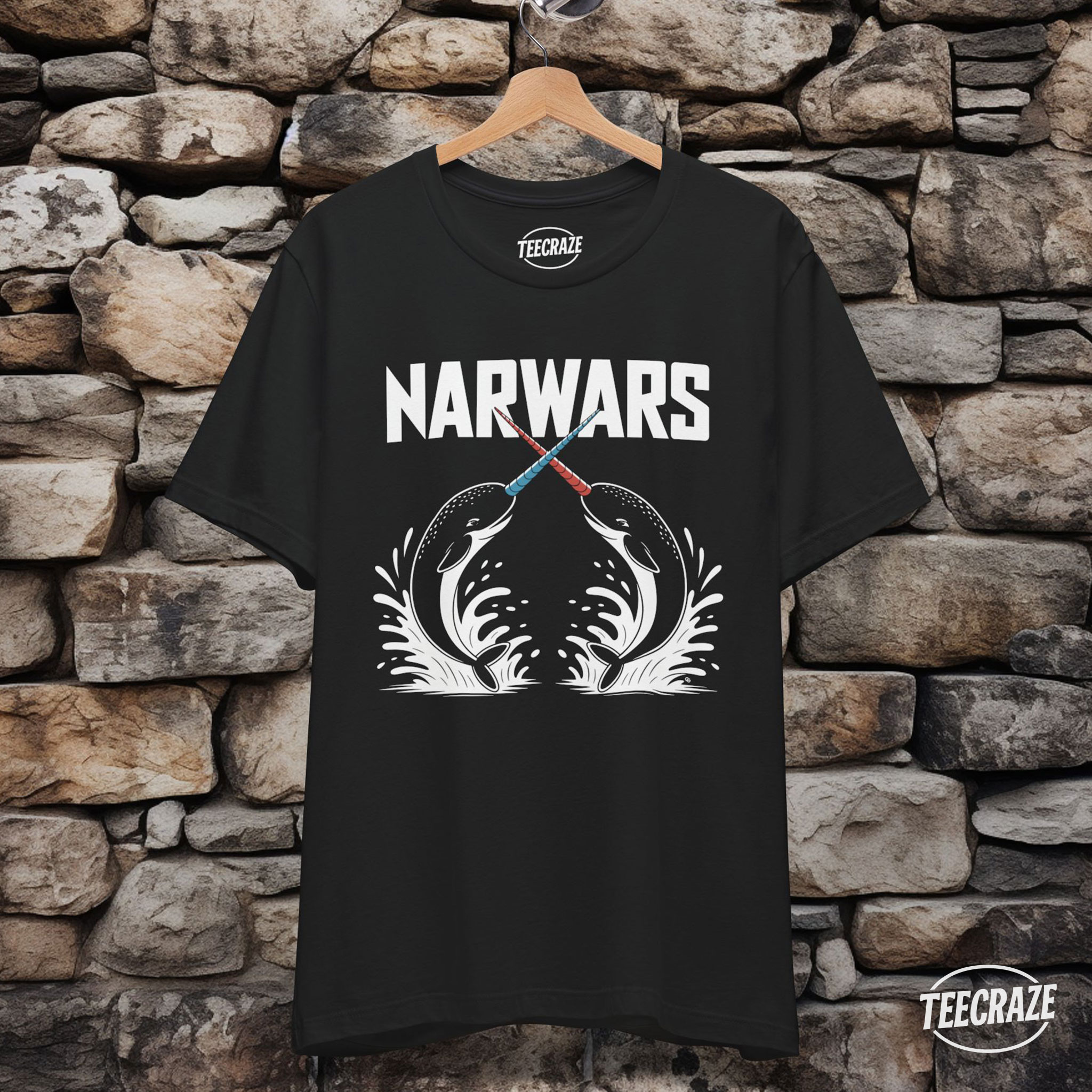 Narwars – Battle of the Narwhals Graphic Unisex T-Shirt product thumbnail image