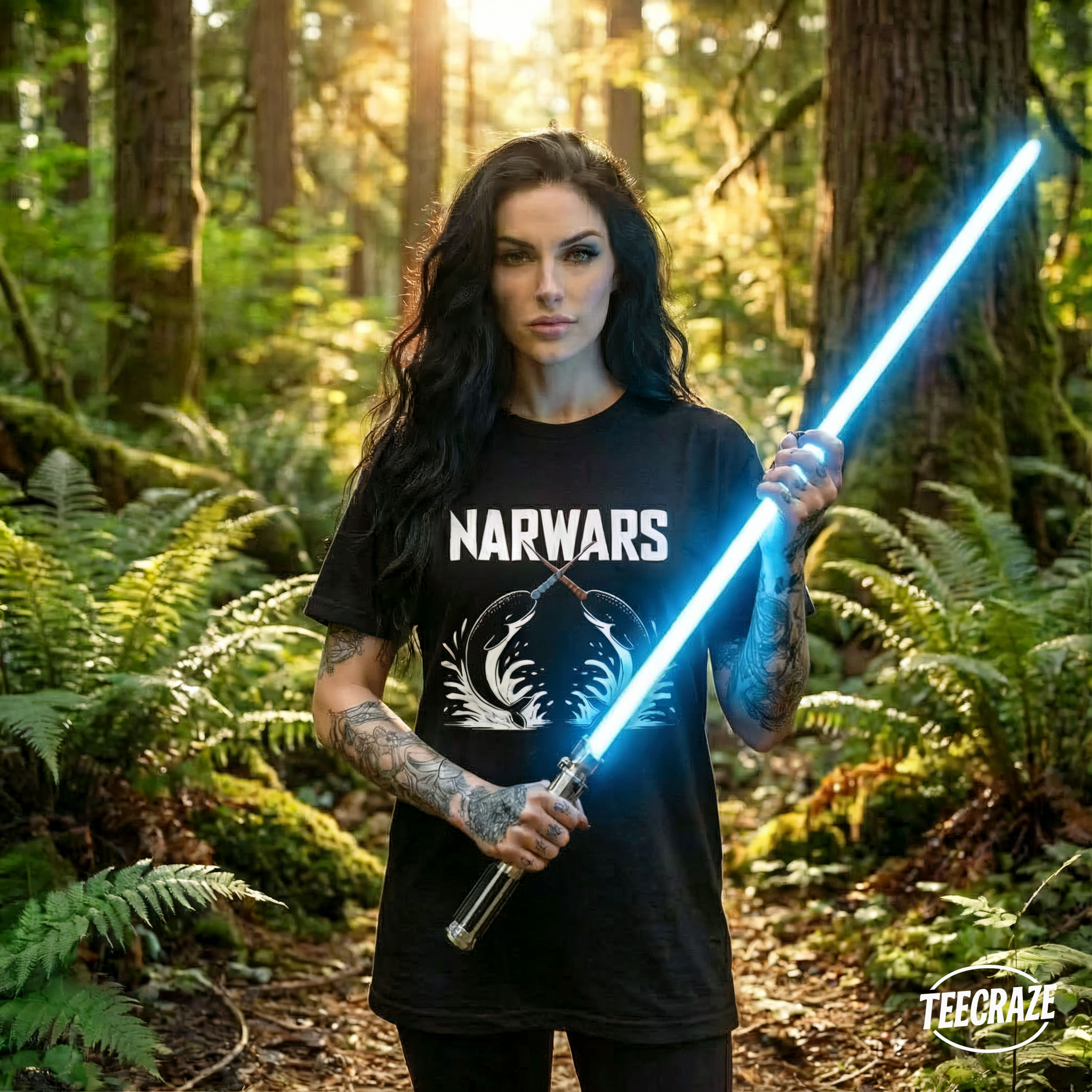 Narwars – Battle of the Narwhals Graphic Unisex T-Shirt product thumbnail image