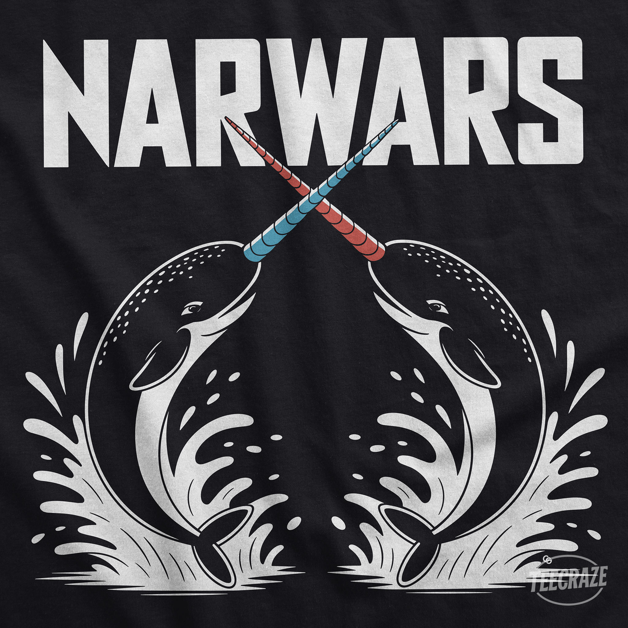 Narwars – Battle of the Narwhals Graphic Unisex T-Shirt product thumbnail image