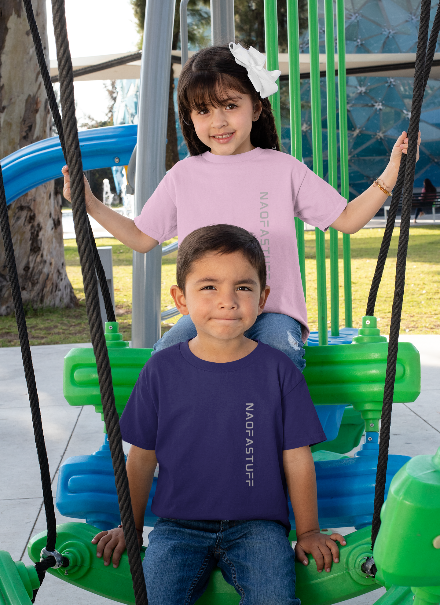 NAOFASTUFF Kids Streetwear T‑Shirt — Vertical Logo Tee product thumbnail image