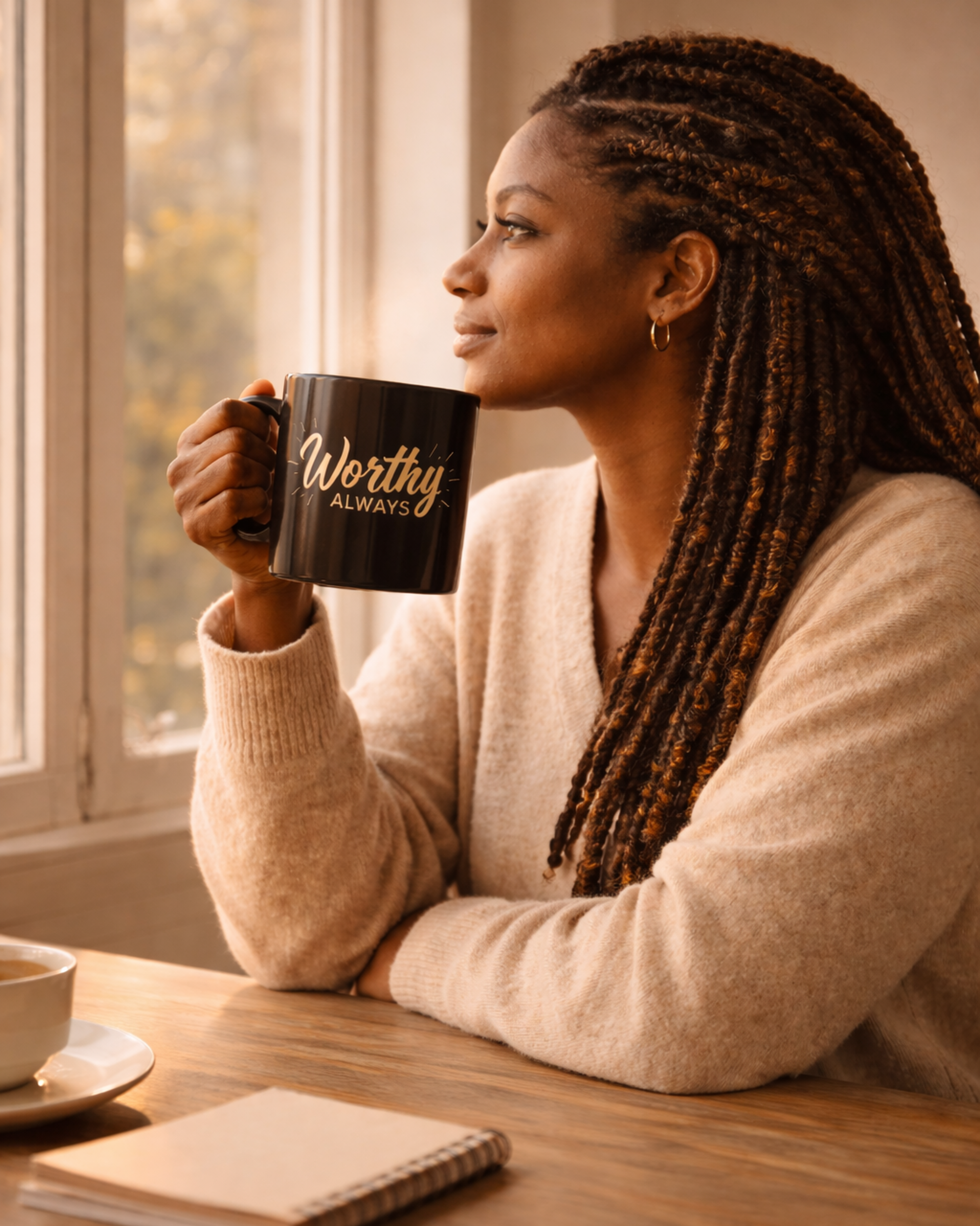 Worthy Always Black Ceramic Mug – Inspirational 11oz & 15oz Coffee Cup product thumbnail image Worthy Always Black Ceramic Mug – Inspirational 11oz & 15oz Coffee Cup product thumbnail image
