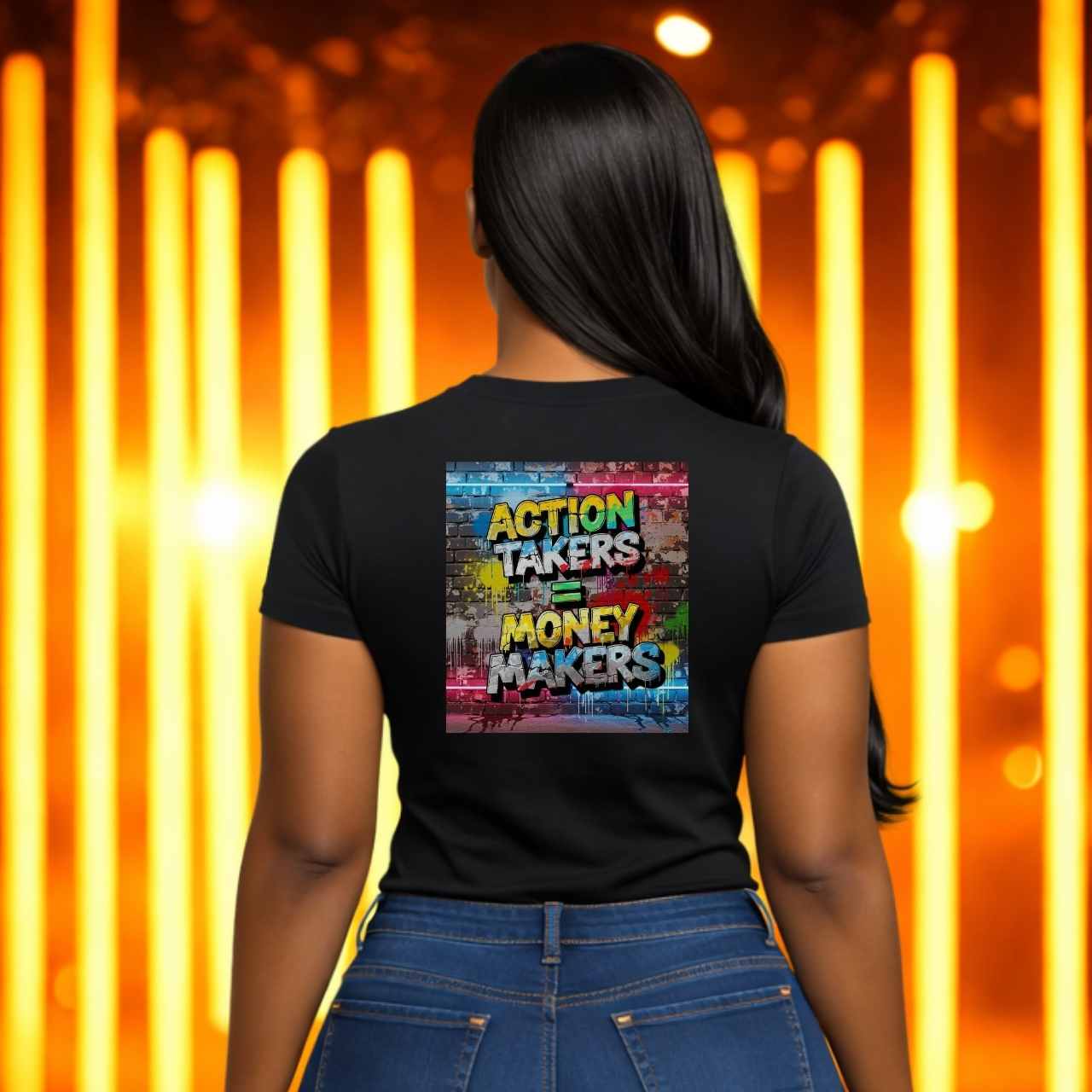 Action Takers Are Money Makers Tee – Urban Motivation Graphic T-Shirt for Hustle Culture product thumbnail image