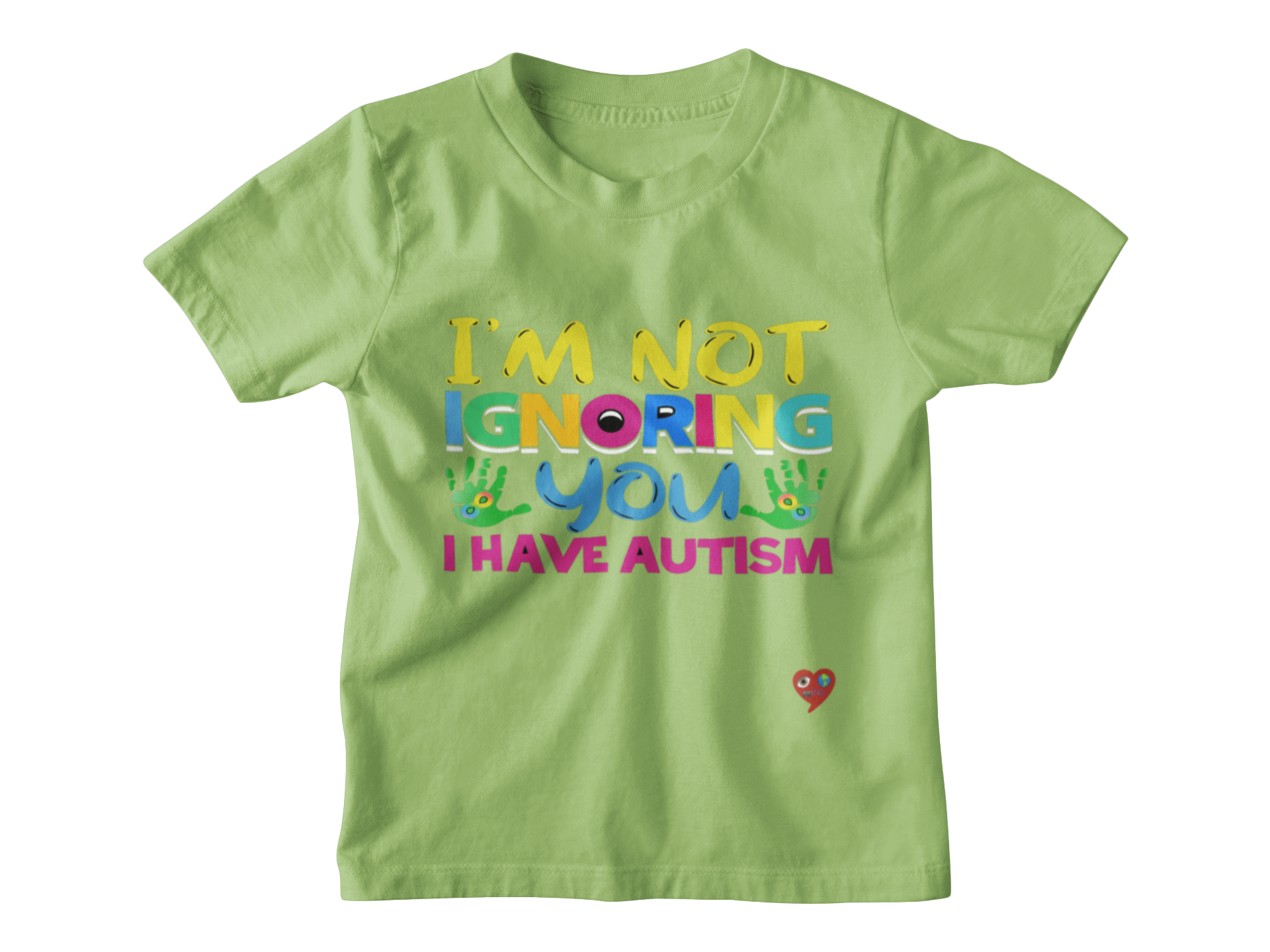 Autism Awareness Kids Tee — "I'm Not Ignoring You, I Have Autism" Colorful Awareness Shirt product thumbnail image