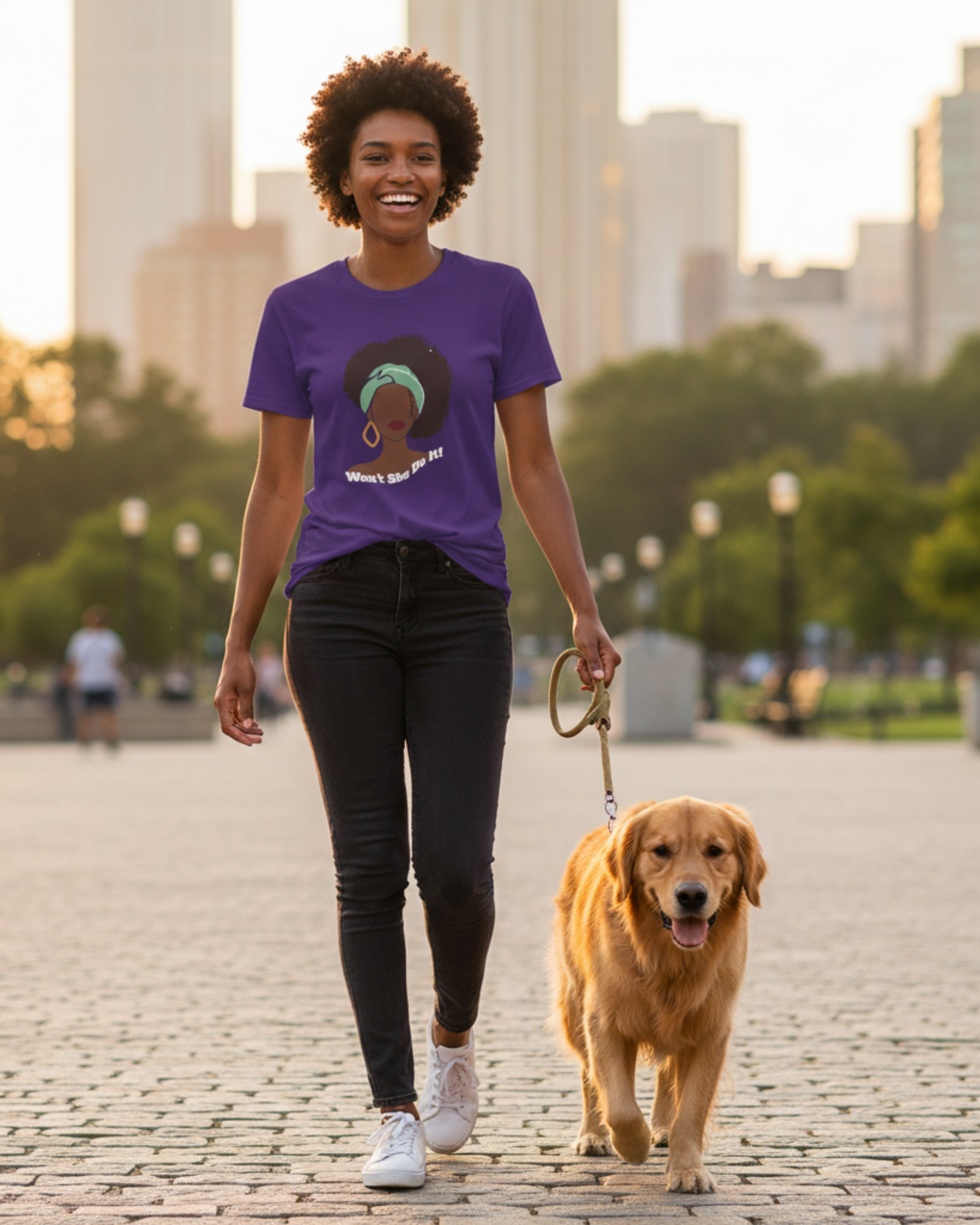 "Won't She Do It!" Empowerment T-Shirt — African American Women Pride product thumbnail image "Won't She Do It!" Empowerment T-Shirt — African American Women Pride product thumbnail image