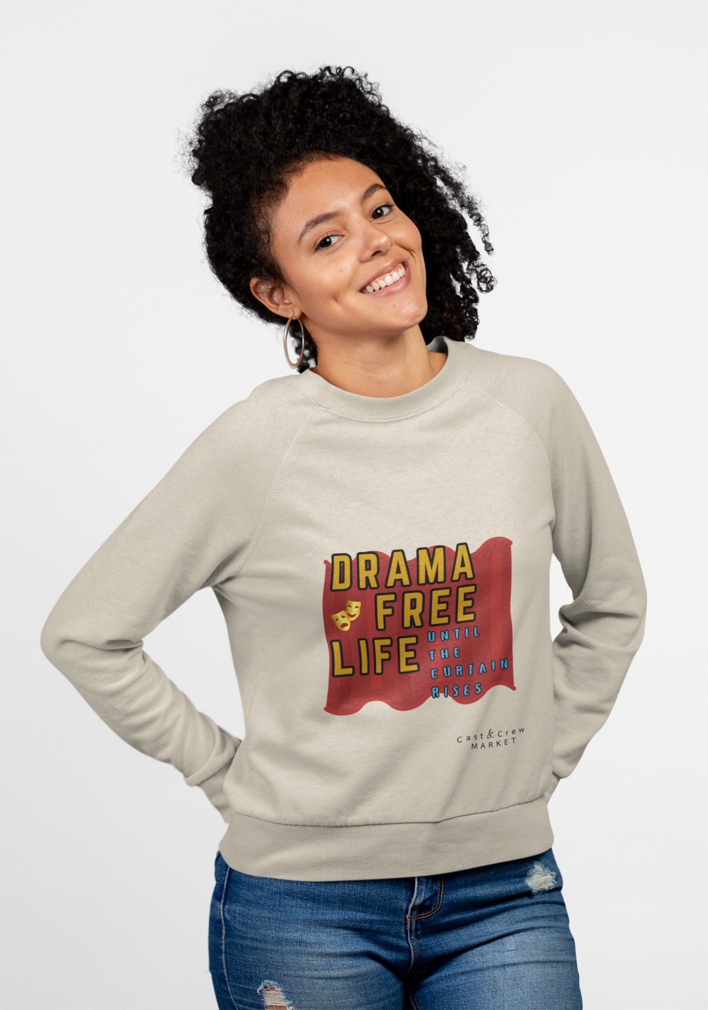 Drama Free Life Sweatshirt — Minimalist Relaxation Crewneck product thumbnail image