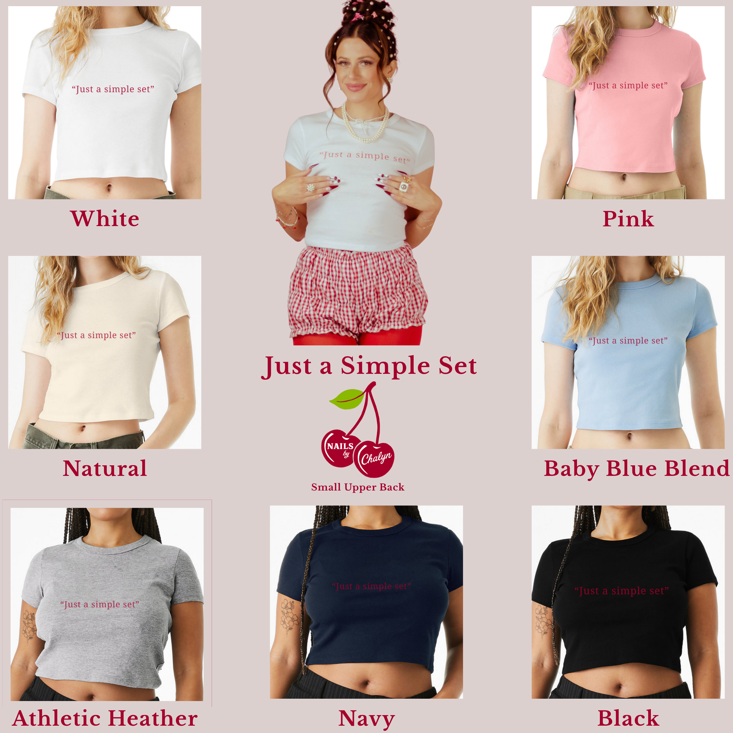 Just a Simple Set; Bella & Canvas Baby Tee product thumbnail image Just a Simple Set; Bella & Canvas Baby Tee product thumbnail image