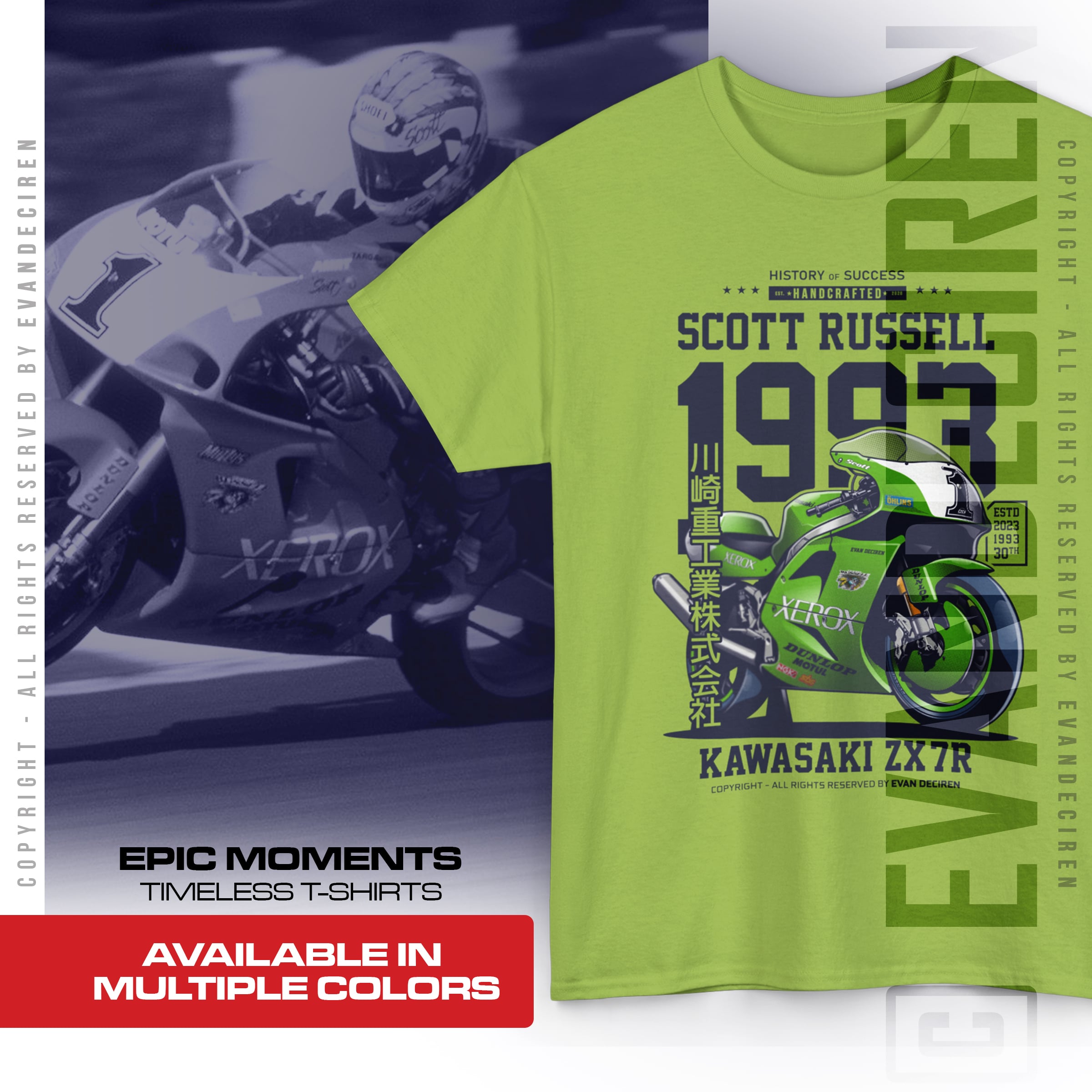 Kawasaki ZX-7R Muzzy 1993 | Scott Russell Superbike Legend