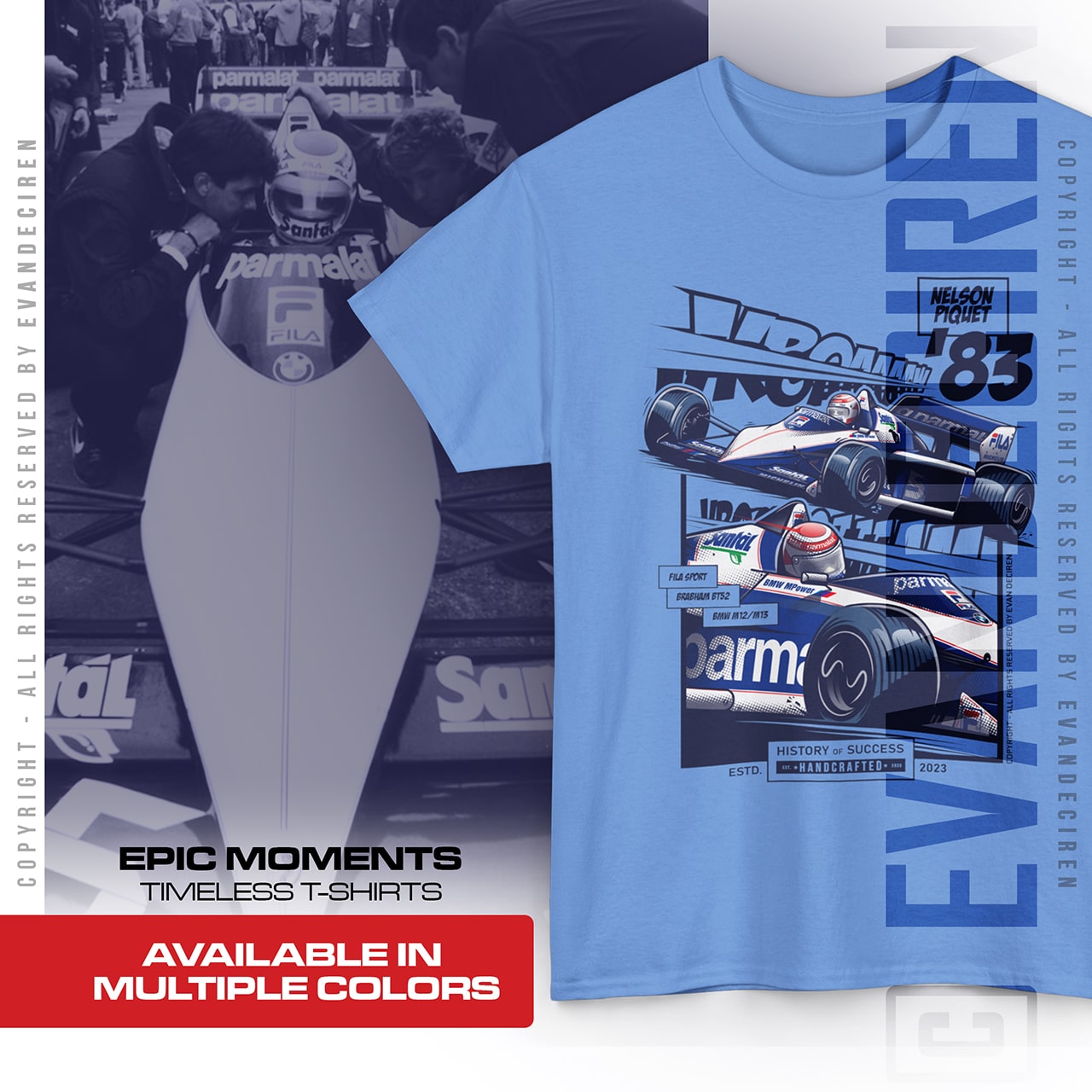 Nelson Piquet 1983 | Brabham BT52 product thumbnail image Nelson Piquet 1983 | Brabham BT52 product thumbnail image