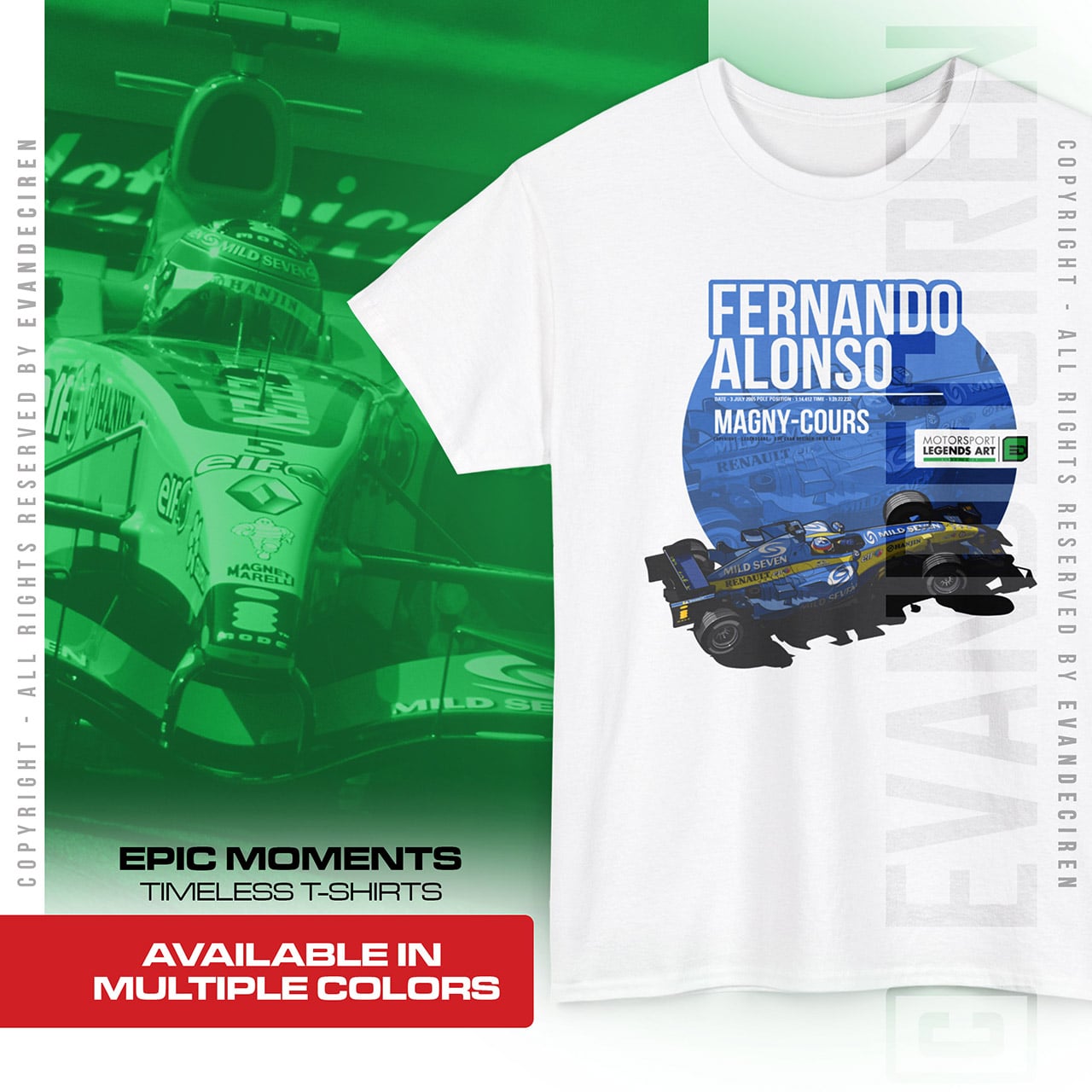 Fernando Alonso 2005 Legend Art | Magny-Cours