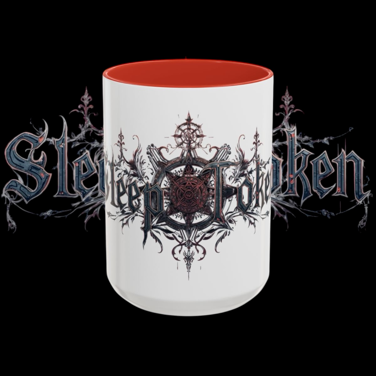 Ornate "Sleep Token" Gothic Accent Coffee Mug — Dark Ornate Rock Band Design (11/15 oz) product thumbnail image Ornate "Sleep Token" Gothic Accent Coffee Mug — Dark Ornate Rock Band Design (11/15 oz) product thumbnail image