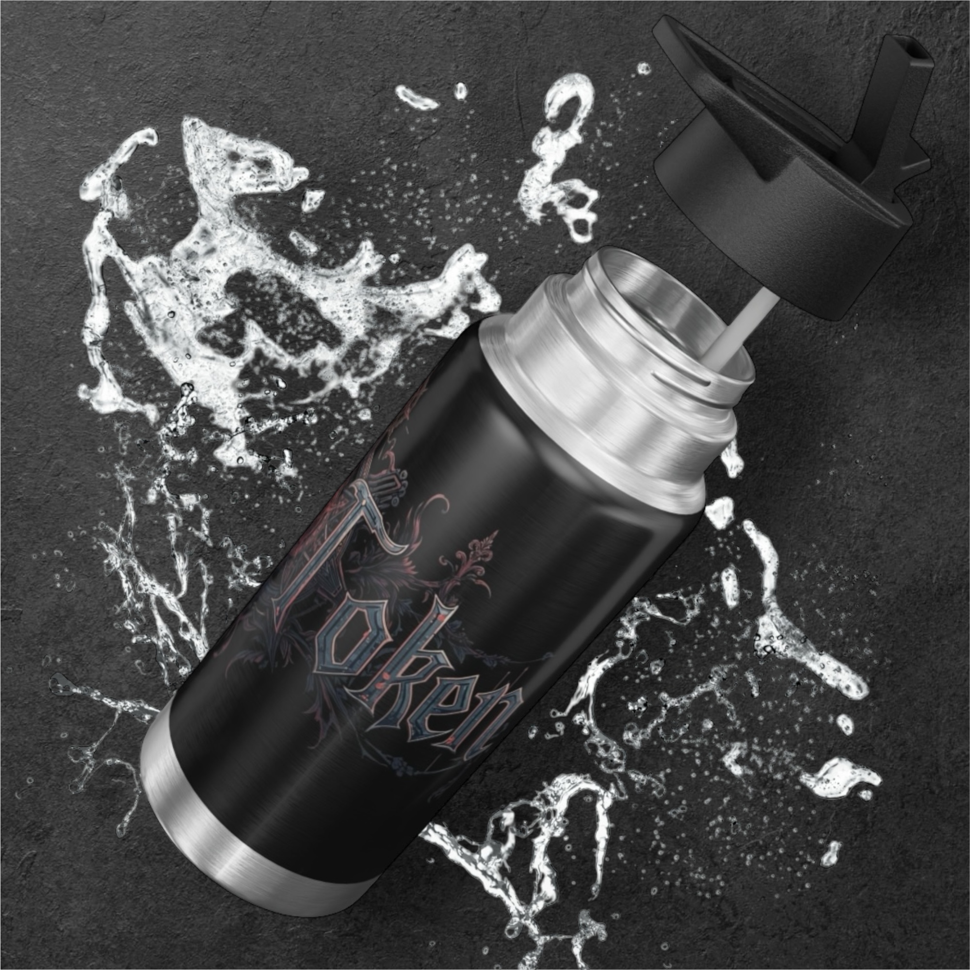 32oz Gator Tumbler — Gothic Sleep Token Logo Insulated Water Bottle product thumbnail image