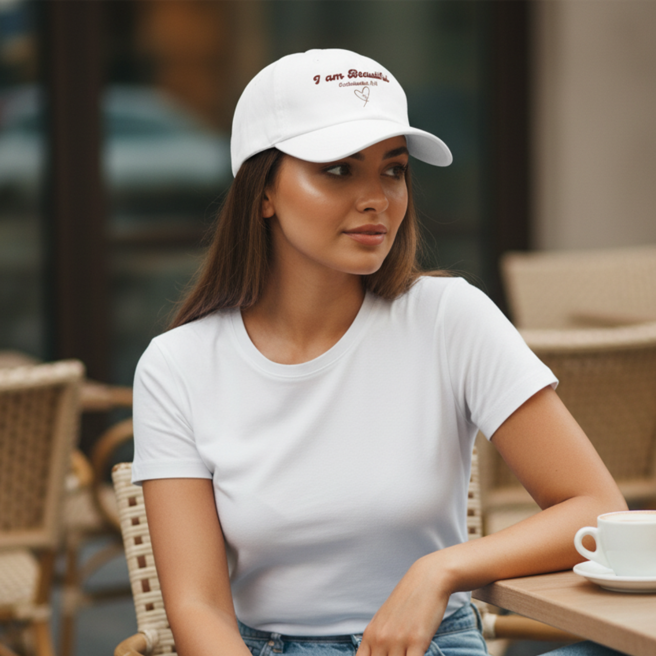 “I Am Beautiful” Christian Dad Cap – Ecclesiastes 3:11 Embroidered Faith Hat, Adjustable Unisex Baseball Cap product thumbnail image