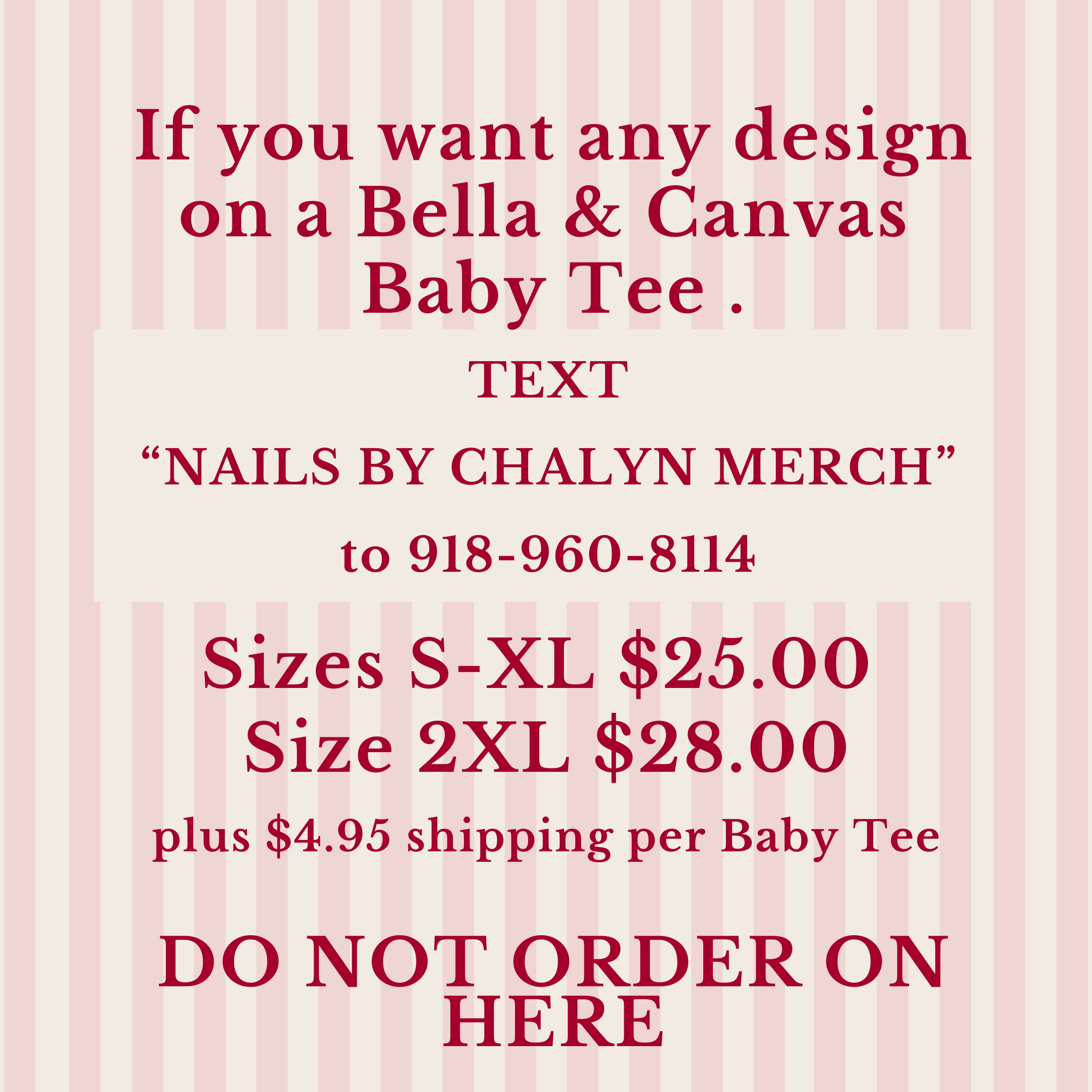 Nails by Chalyn Logo Tee; Bella &amp; Canvas Baby Tee product thumbnail image