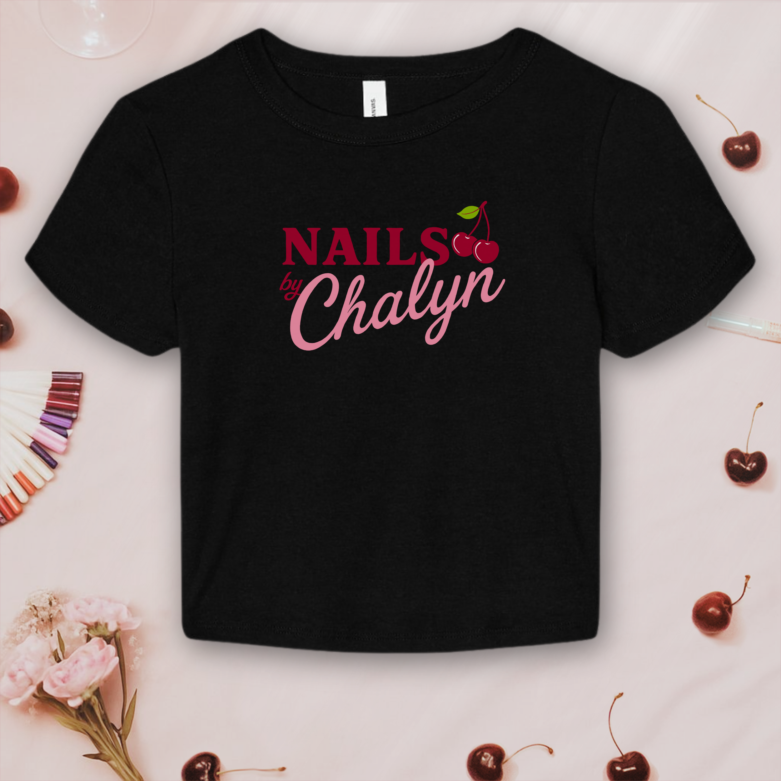 Nails by Chalyn Logo Tee; Bella & Canvas Baby Tee product thumbnail image Nails by Chalyn Logo Tee; Bella & Canvas Baby Tee product thumbnail image