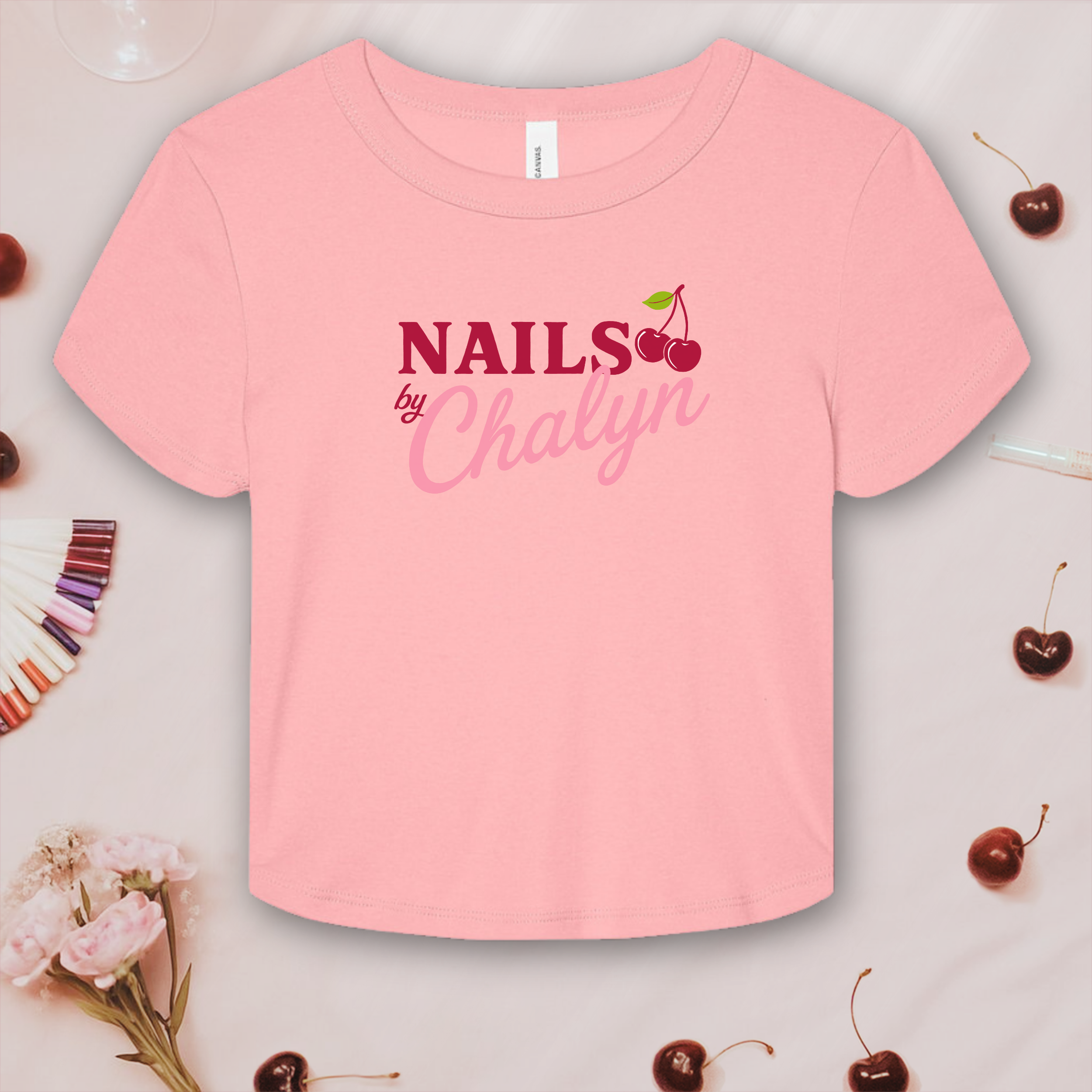 Nails by Chalyn Logo Tee; Bella & Canvas Baby Tee product thumbnail image Nails by Chalyn Logo Tee; Bella & Canvas Baby Tee product thumbnail image