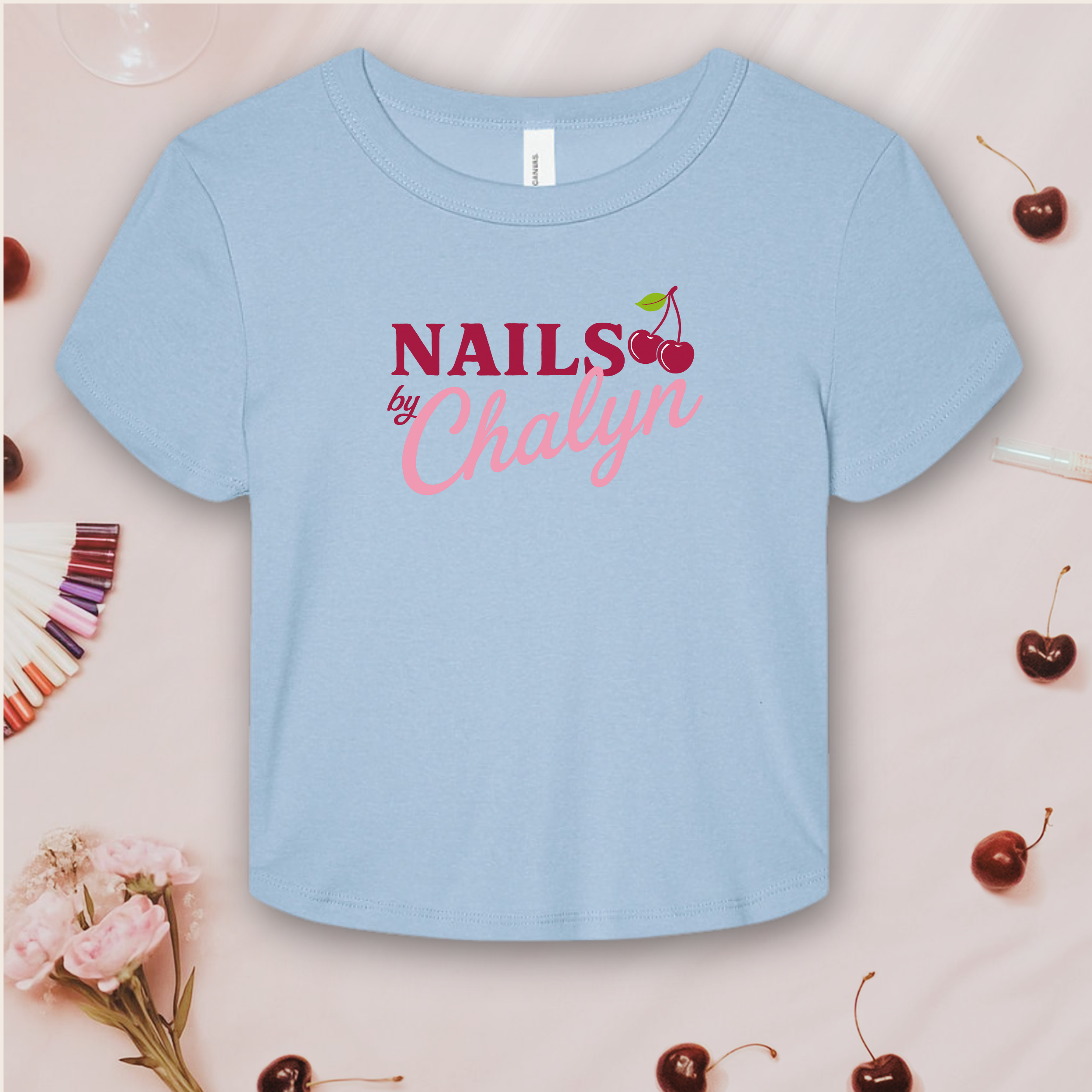 Nails by Chalyn Logo Tee; Bella & Canvas Baby Tee product thumbnail image Nails by Chalyn Logo Tee; Bella & Canvas Baby Tee product thumbnail image