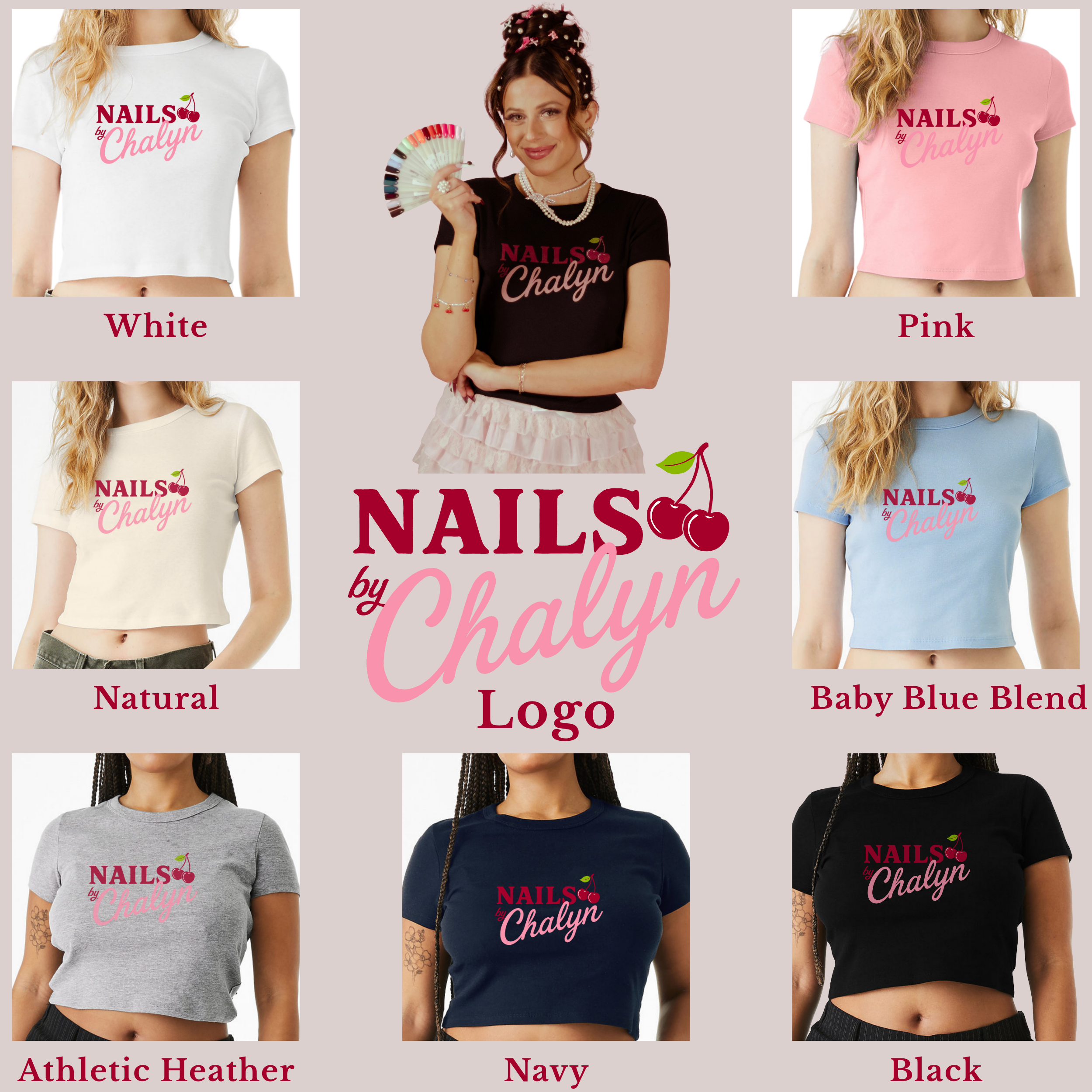 Nails by Chalyn Logo Tee; Bella &amp; Canvas Baby Tee product thumbnail image