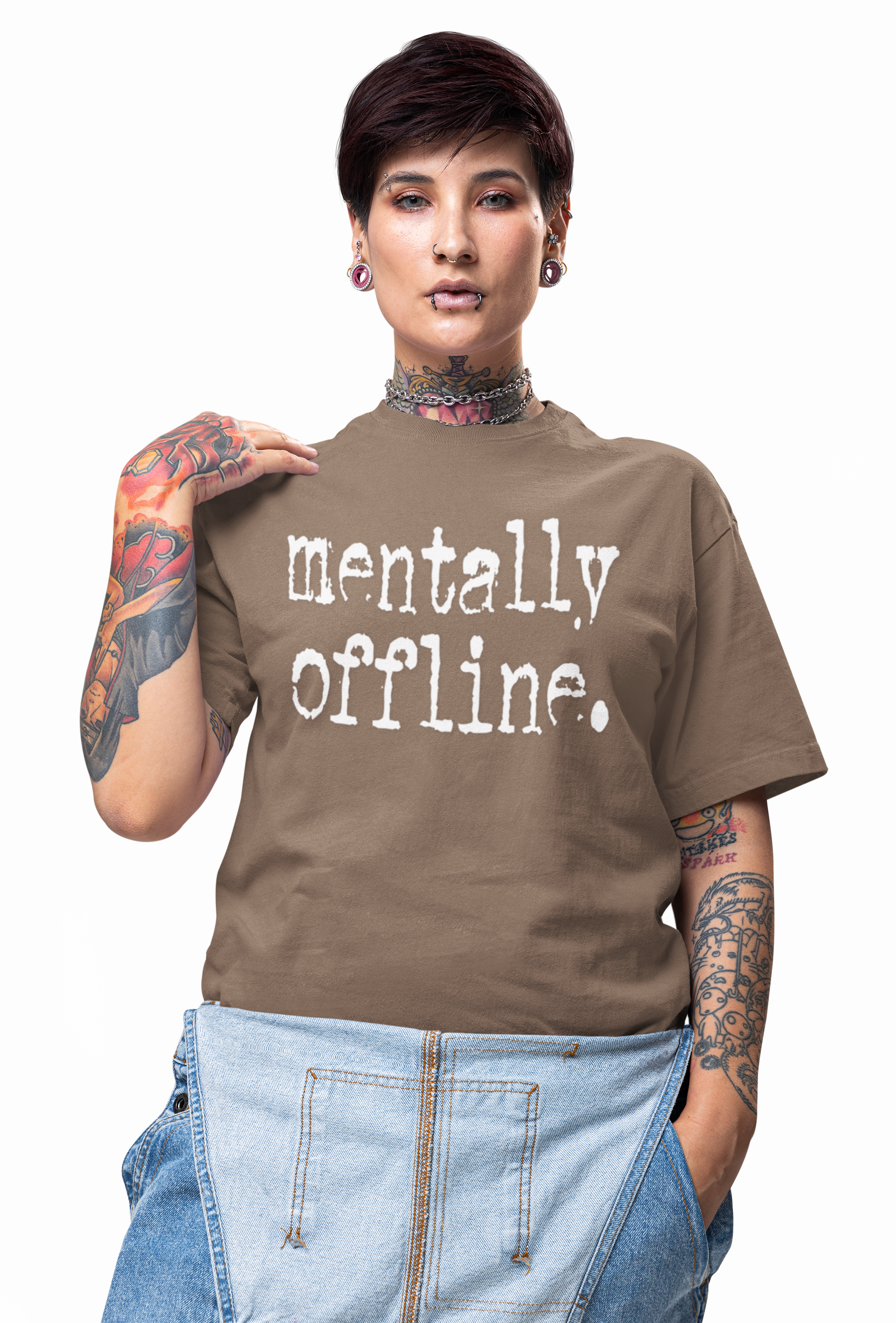 mentally offline - Comfort Colors Tshirt product thumbnail image mentally offline - Comfort Colors Tshirt product thumbnail image