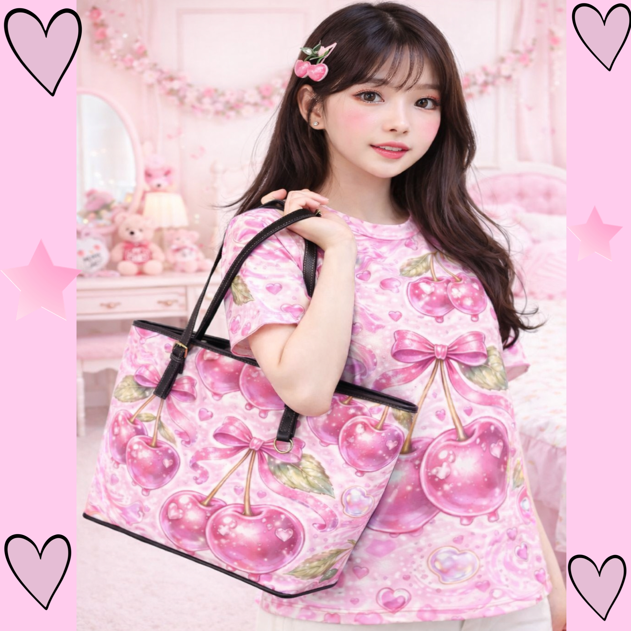 Cherries Bomb  babe tote bag