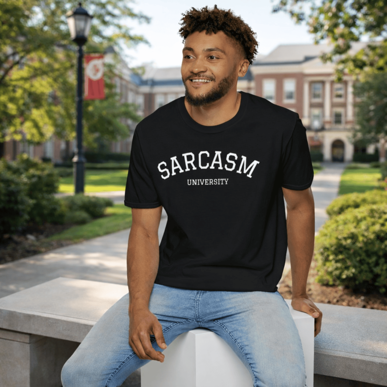 Sarcasm University Unisex Softstyle T-Shirt product thumbnail image Sarcasm University Unisex Softstyle T-Shirt product thumbnail image