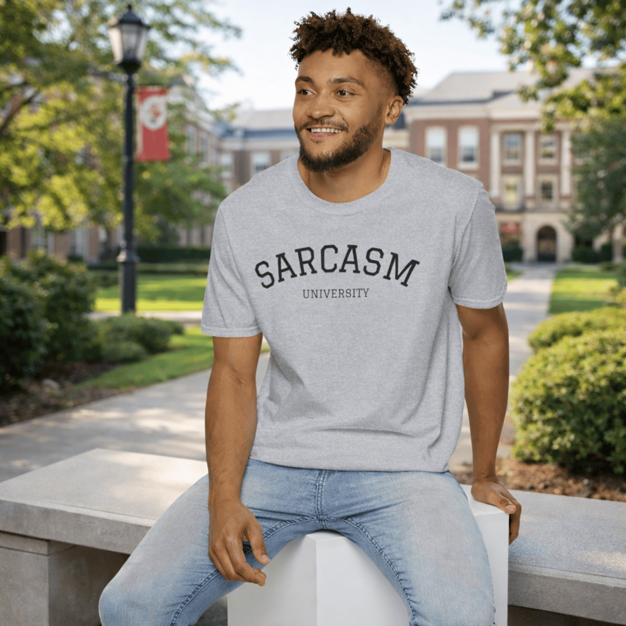 Sarcasm University Unisex Softstyle T-Shirt product thumbnail image