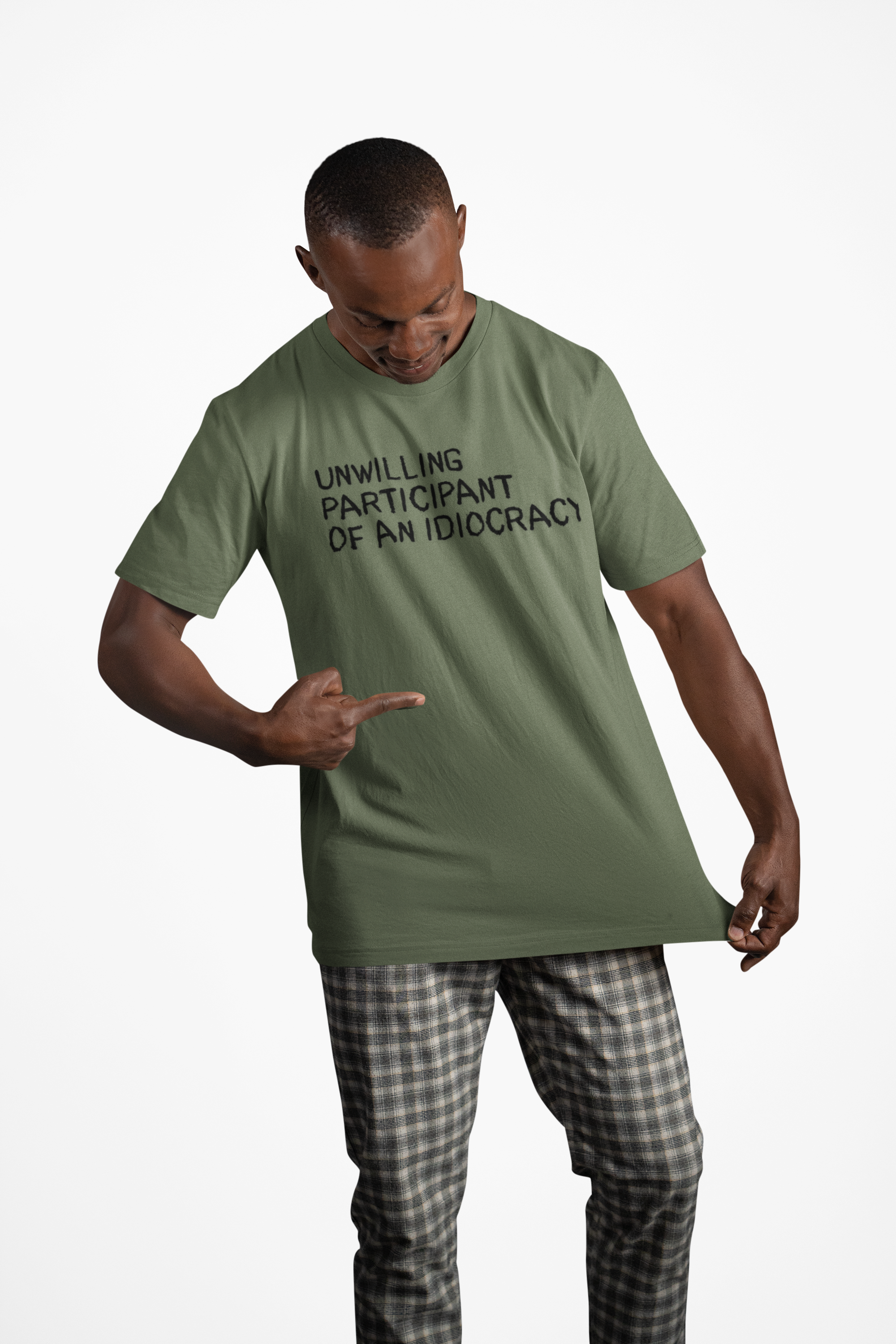 Unwilling Participant of an Idiocracy" Graphic Tee