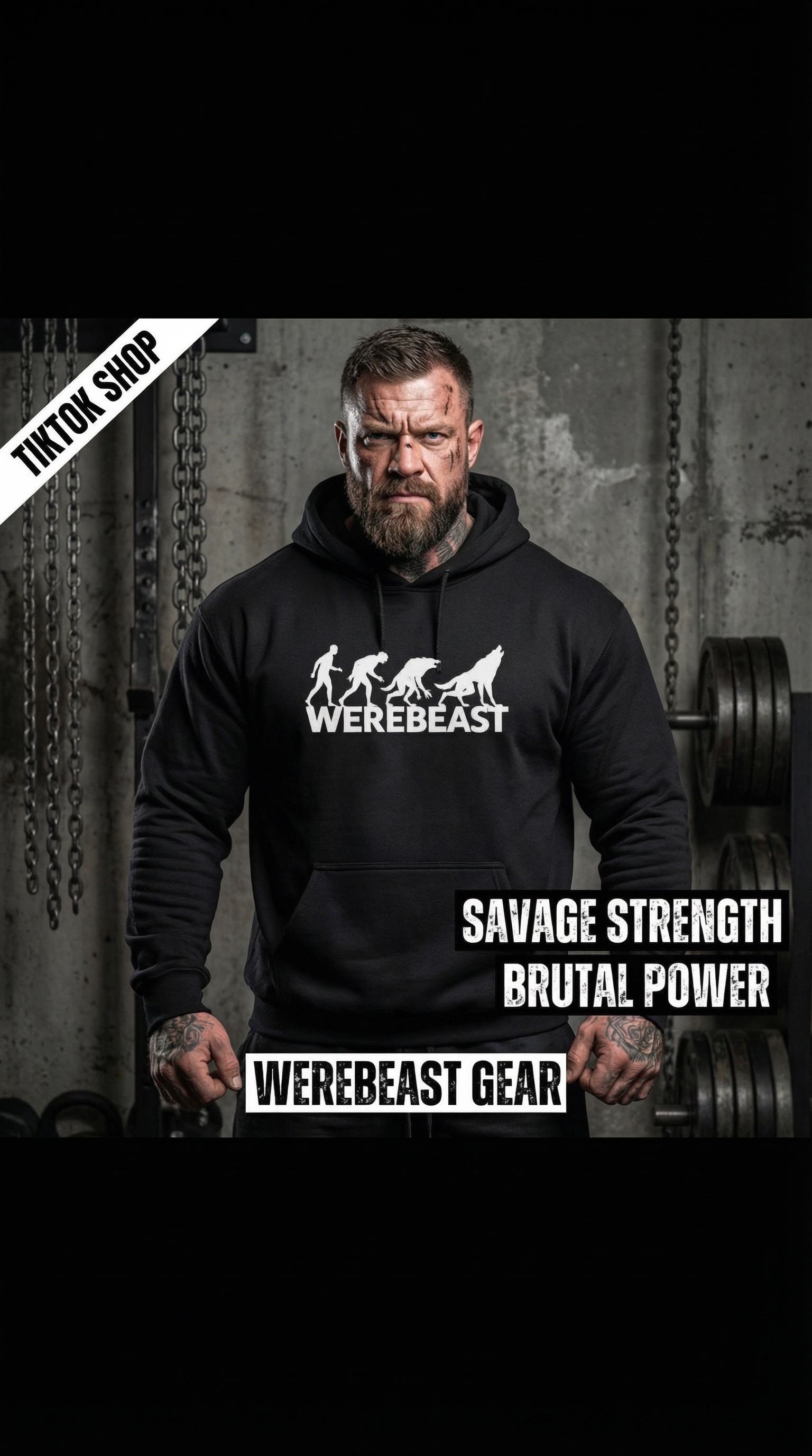 🔥 “Evolution of the WereBeast” Hoodie 🐺 product thumbnail image 🔥 “Evolution of the WereBeast” Hoodie 🐺 product thumbnail image