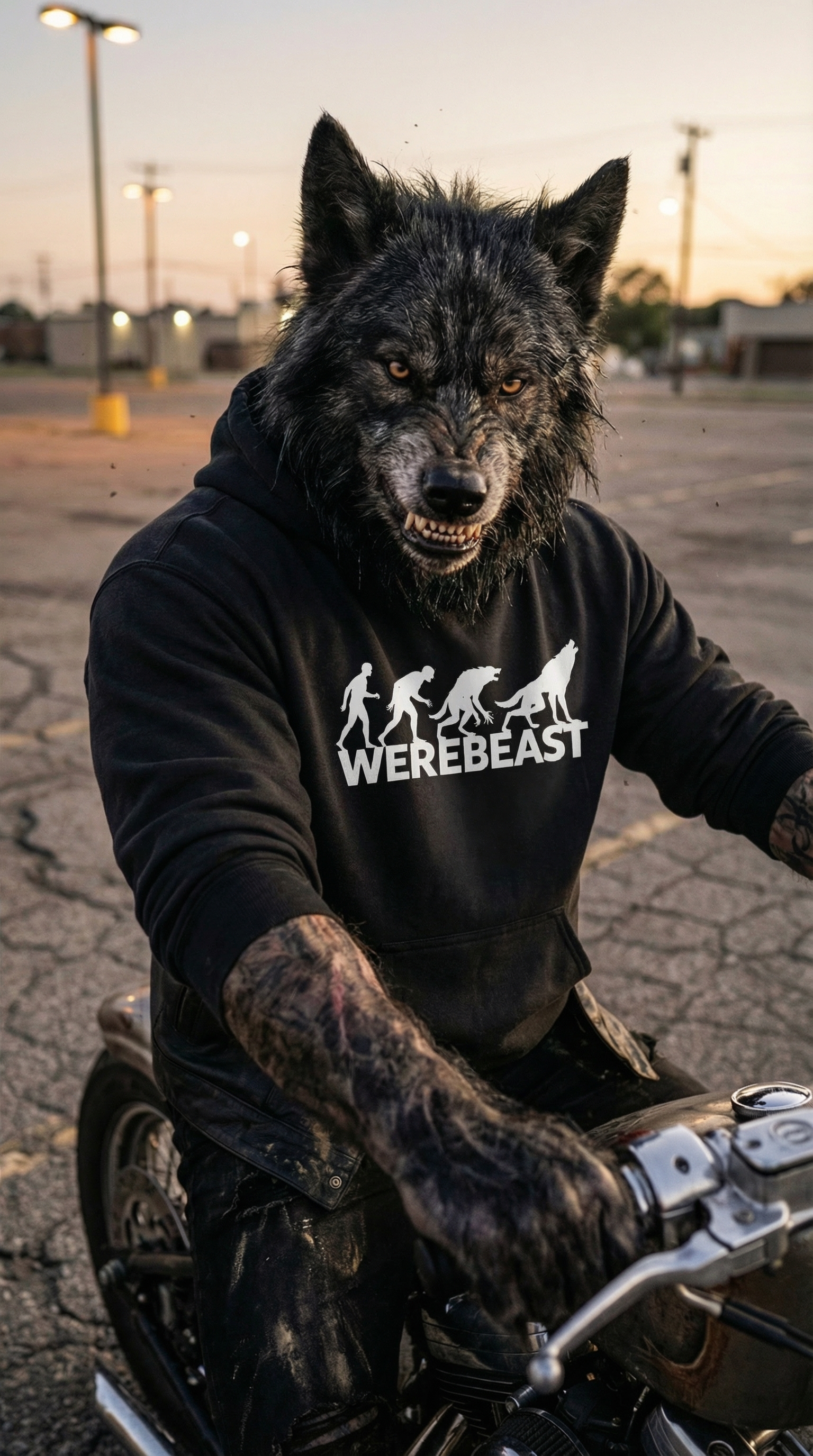 🔥 “Evolution of the WereBeast” Hoodie 🐺 product thumbnail image 🔥 “Evolution of the WereBeast” Hoodie 🐺 product thumbnail image