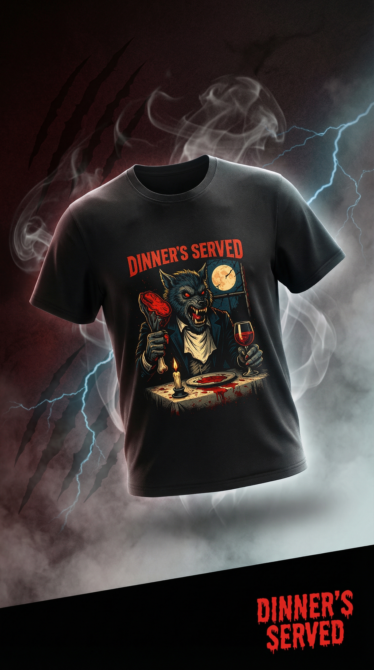 “WereBeast: Dinner’s Served” T-shirt product thumbnail image